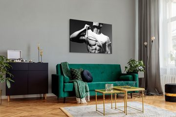 Sinus Art Leinwandbild 120x80cm Wandbild auf Leinwand Bodybuilder Mann Körper Sixpack Erotisc, (1 St)