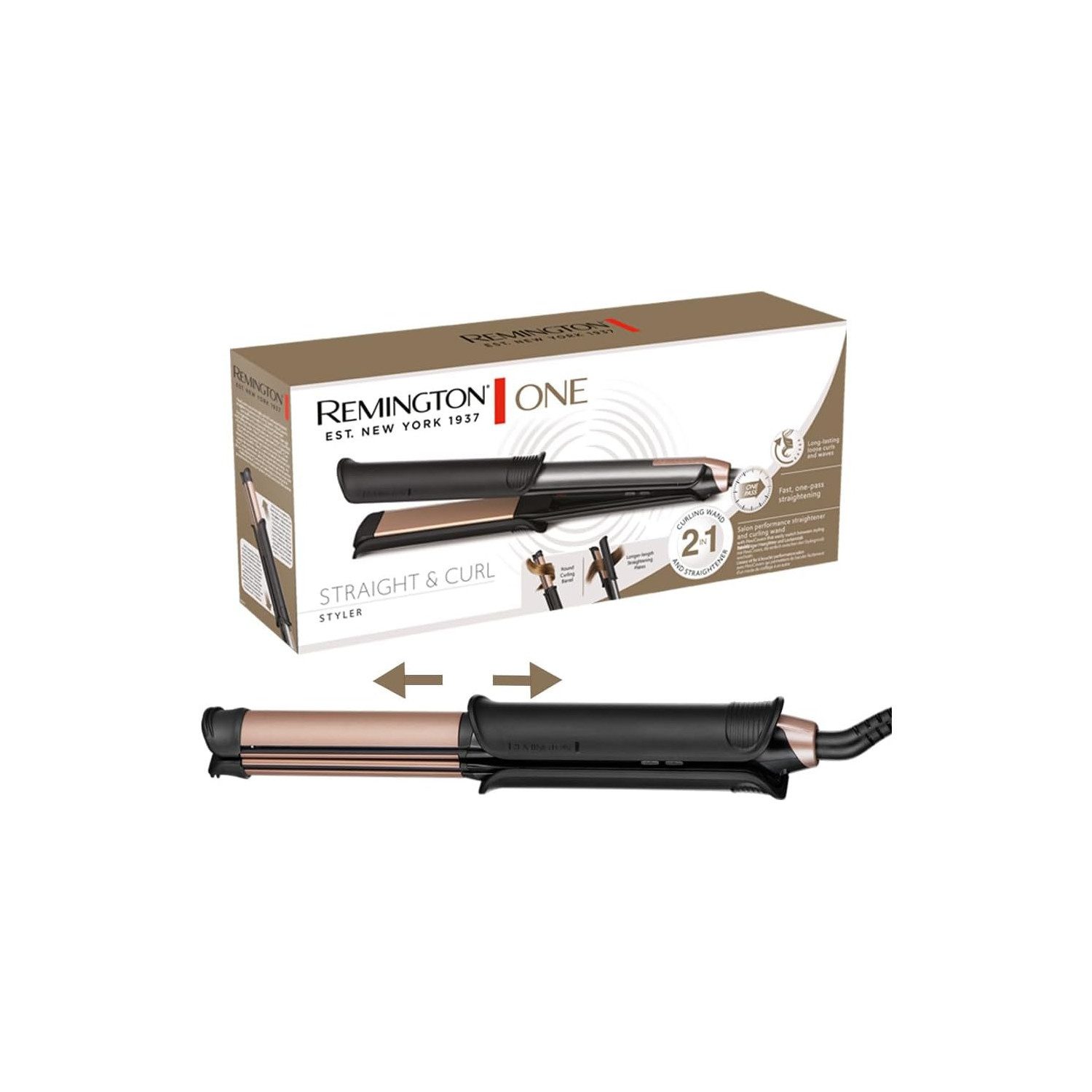 Remington Glätteisen ONE Straight & Curl Styler S6077
