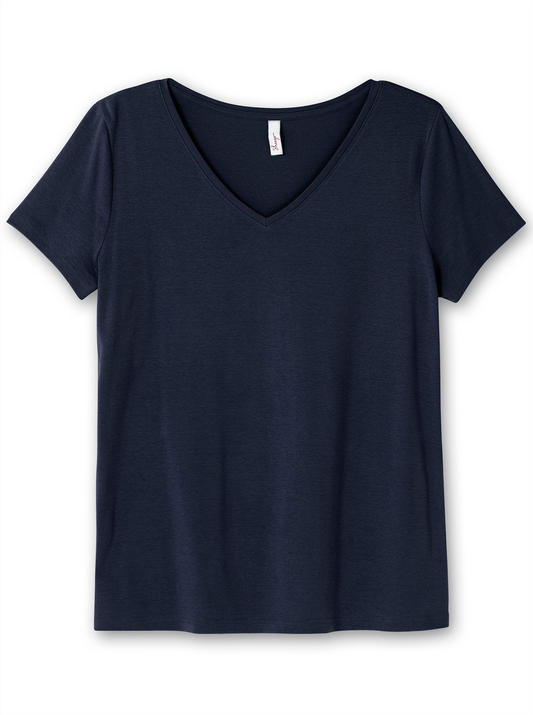 Sheego T-Shirt T-Shirt Kurzarm mit V-Ausschnitt günstig online kaufen