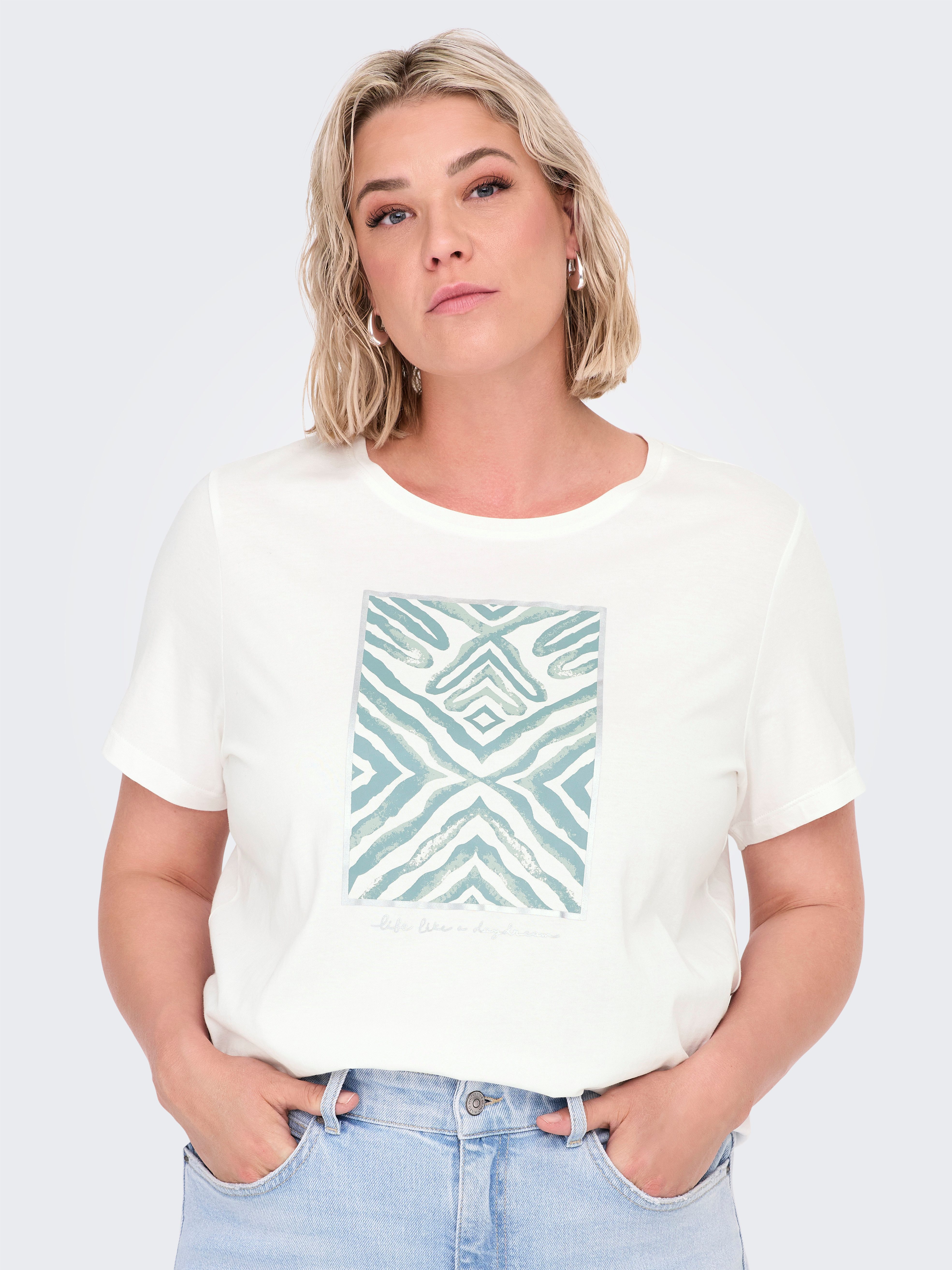 ONLY CARMAKOMA Kurzarmshirt CARBOOSTERY LIFE SS günstig online kaufen