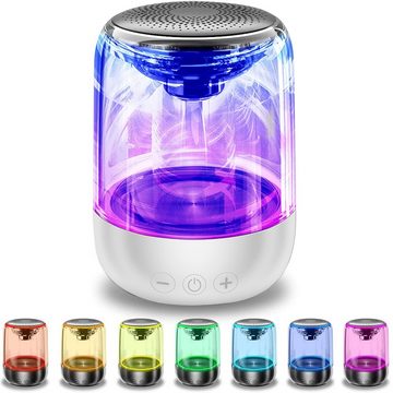 GelldG Bluetooth-Lautsprecher, 360° Stereo-Sound Kristallglas Musik Speaker Bluetooth-Lautsprecher