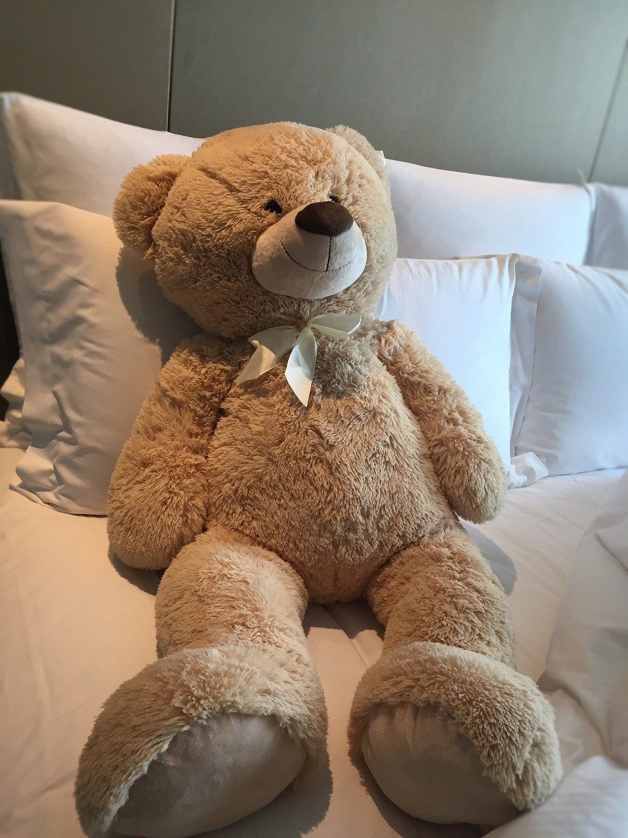 Geschenkestadl Kuscheltier Riesen XXL Teddybär 100cm mit Schleife großer Teddy Bär in hellbraun