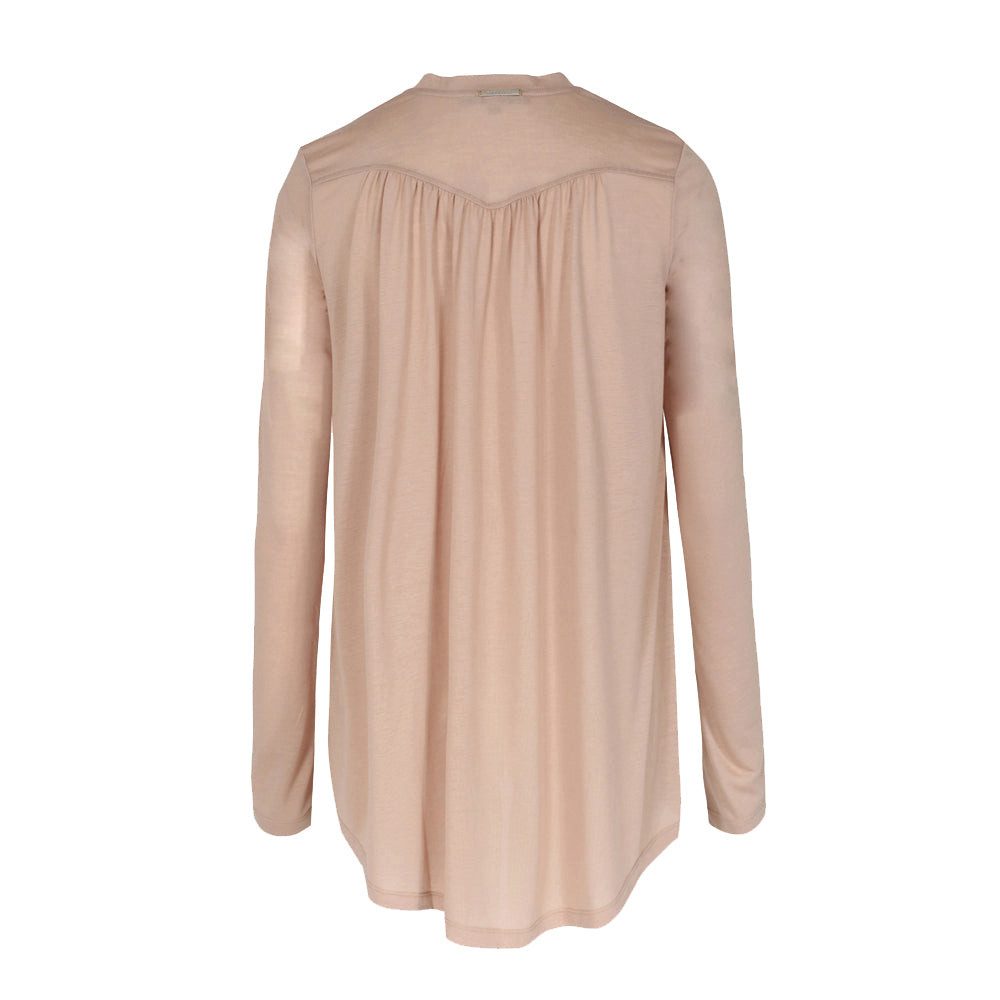 Patrizia Pepe Langarmshirt PATRIZIA PEPE Langarmshirt mit Viskose - Natural