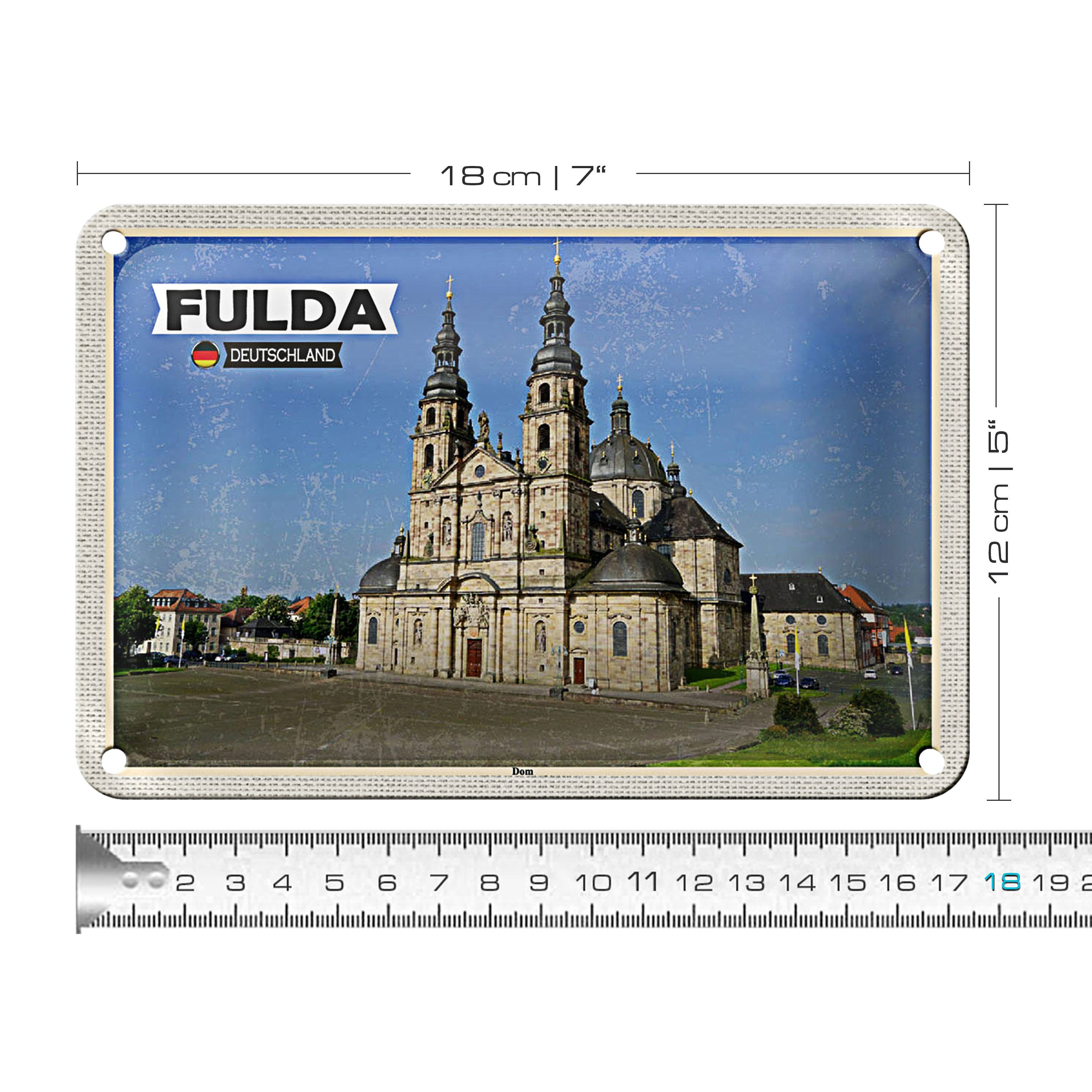 Roomando Metallschild Städte Fulda Dom Mittelalter Architekur 18x12cm
