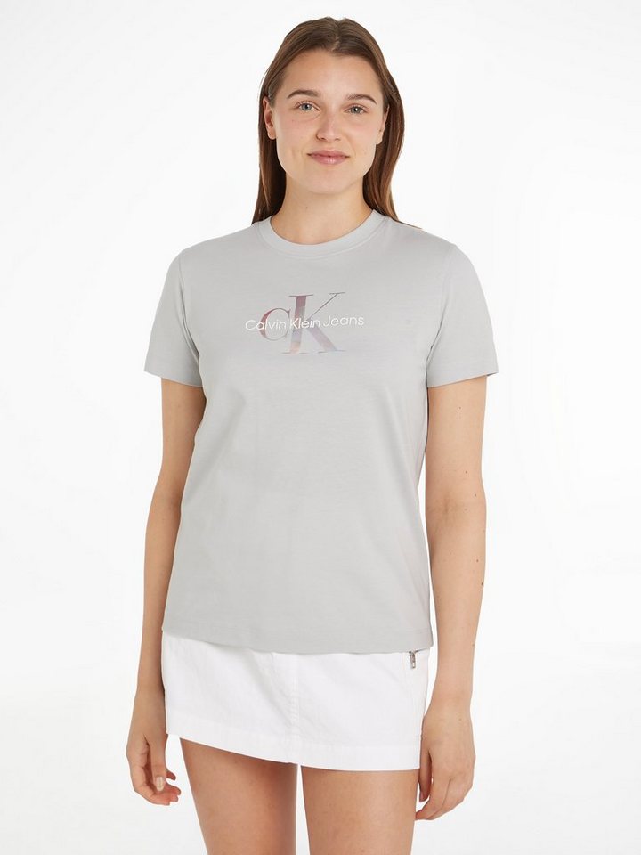 REGULAR mit Jeans Calvin MONOLOGO Logoschriftzug TEE DIFFUSED T-Shirt Klein
