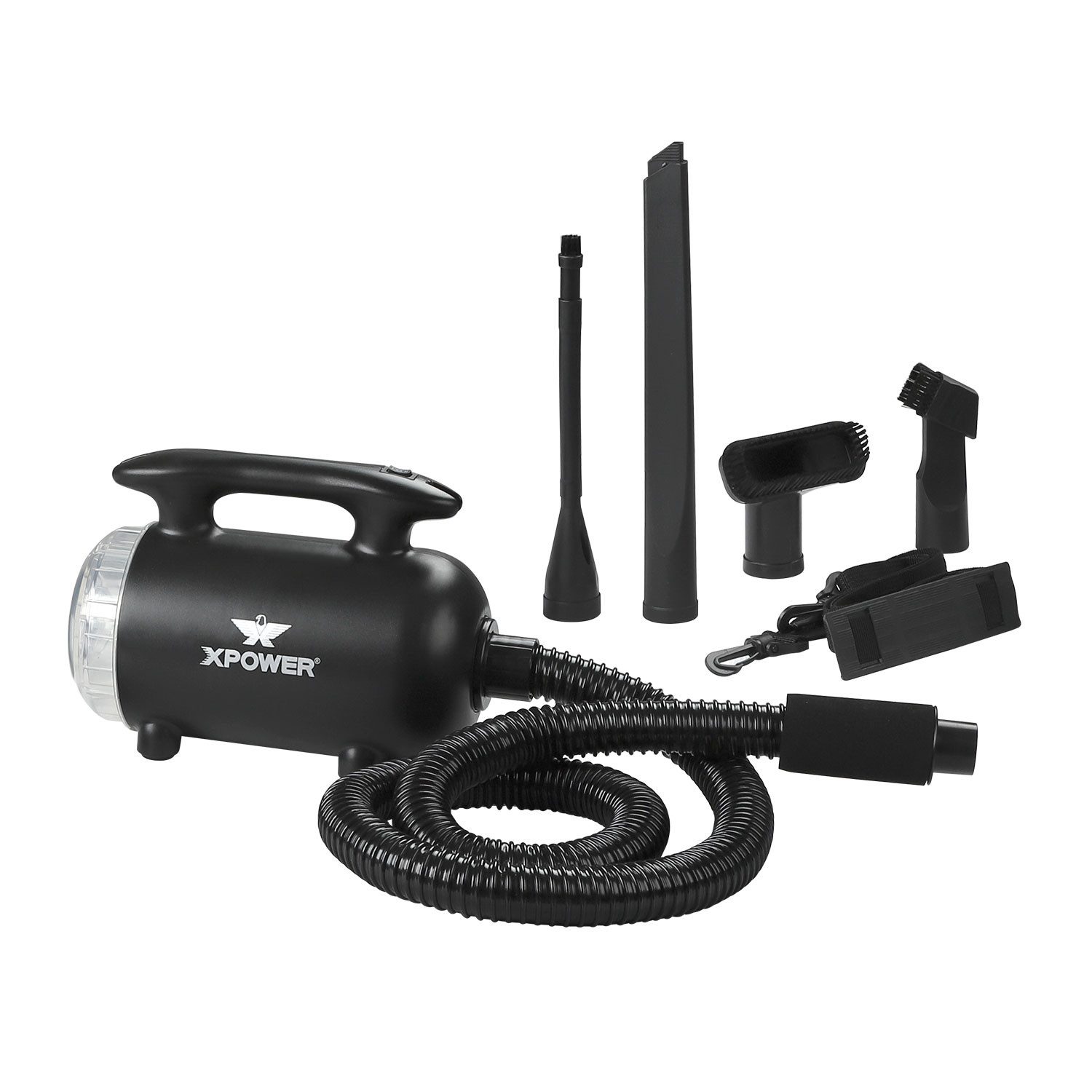 XPOWER Bodenstaubsauger Tragbar Luftgebläse 2-in-1 Trockner & Staubsauger Spaltreinigung, 500 W, mit Beutel, starke Macht; Zweigang; Einfach zu bedienen