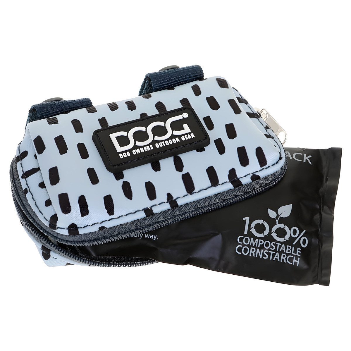 DOOG Hundekotbeutel Walkie Pouch Dash blau/grau inkl. 20 Сумка для какашек