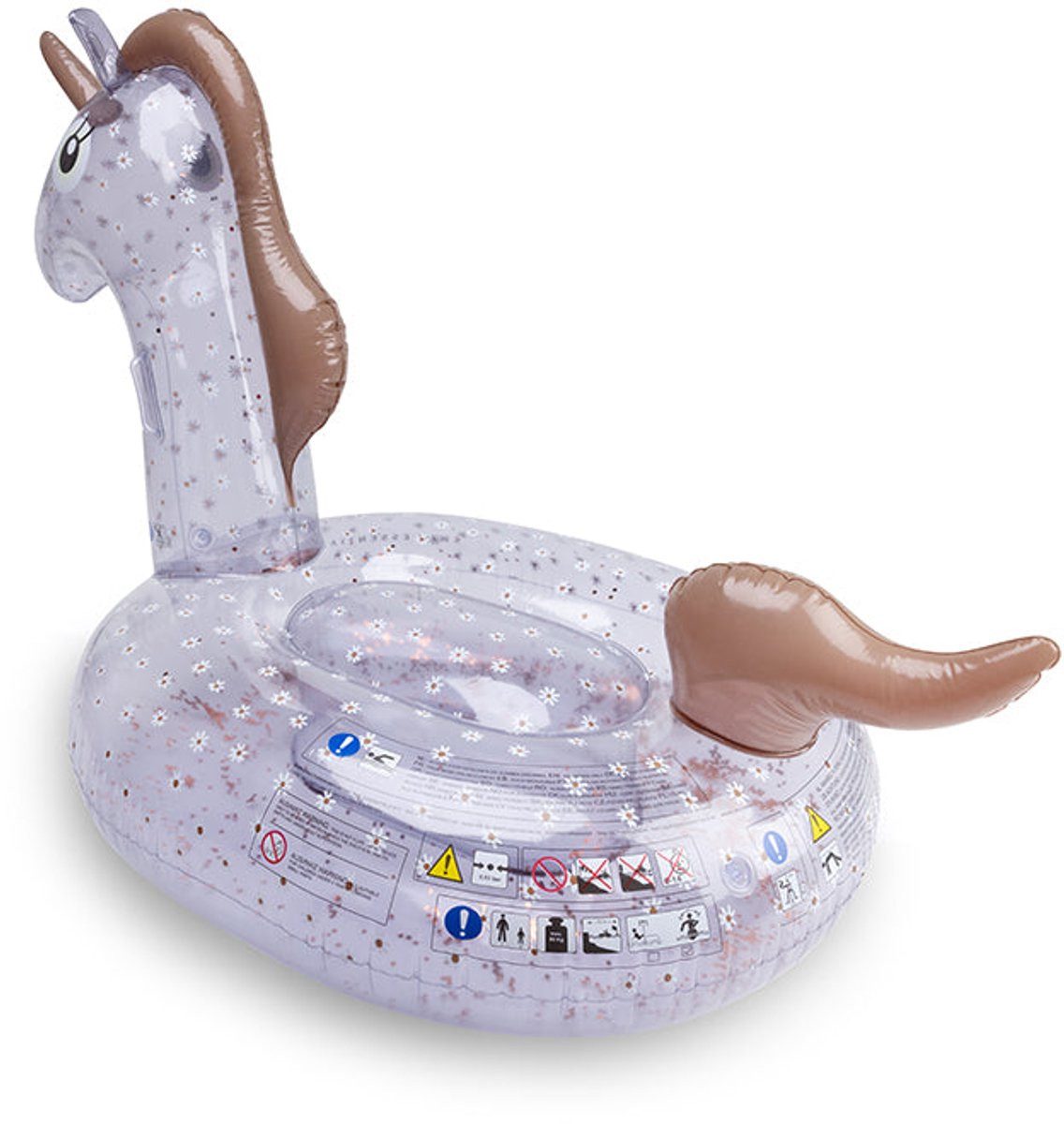 Swim Essentials Luftmatratze Luftmatratze Daisy Flowers Einhorn 150 cm, Wassermatratze Matratze Schwimmmatratze Liege