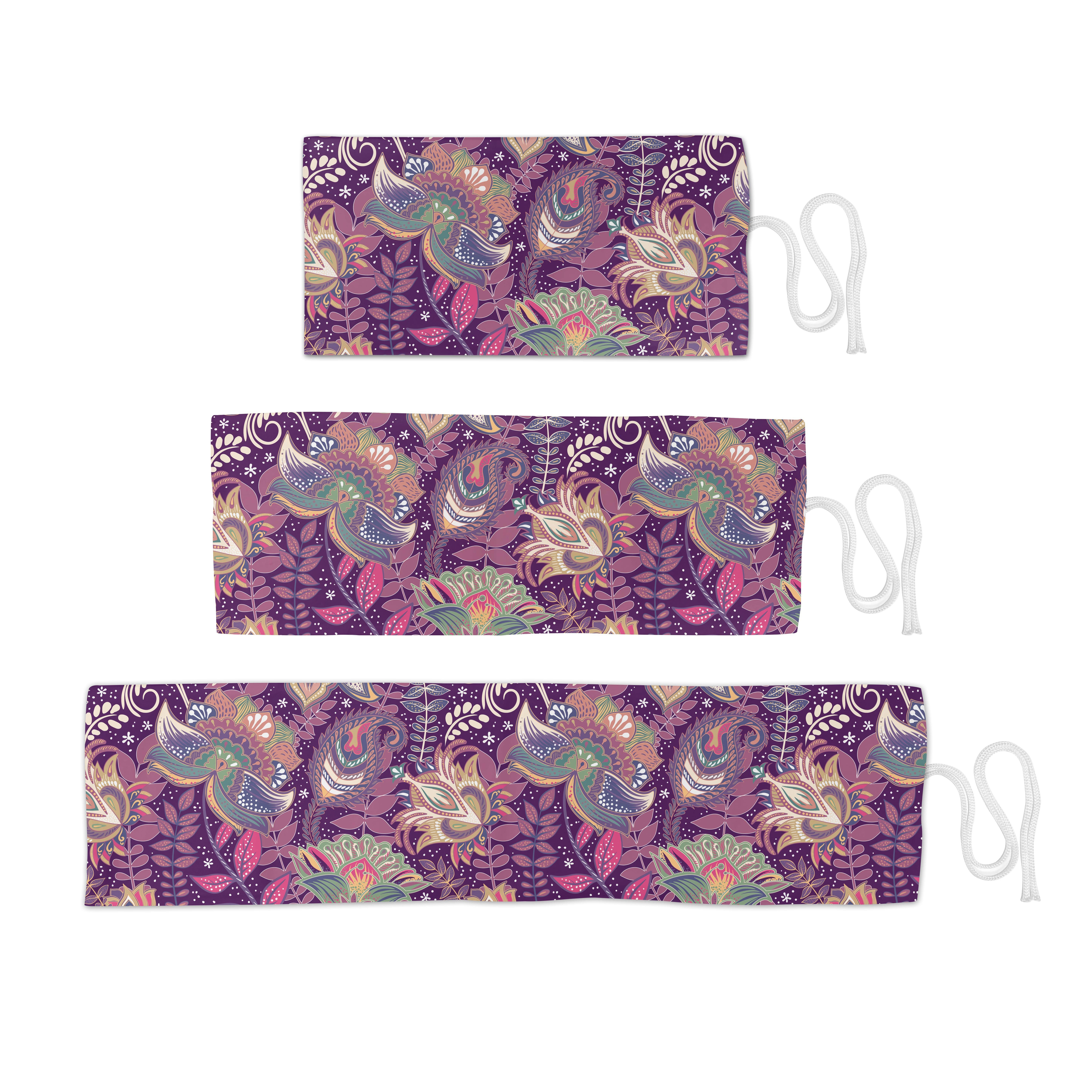 und langlebig Abakuhaus tragbar Segeltuch Blumen Federmäppchen Mehndi Mauve Blumen und Stiftablage Organizer, Grün