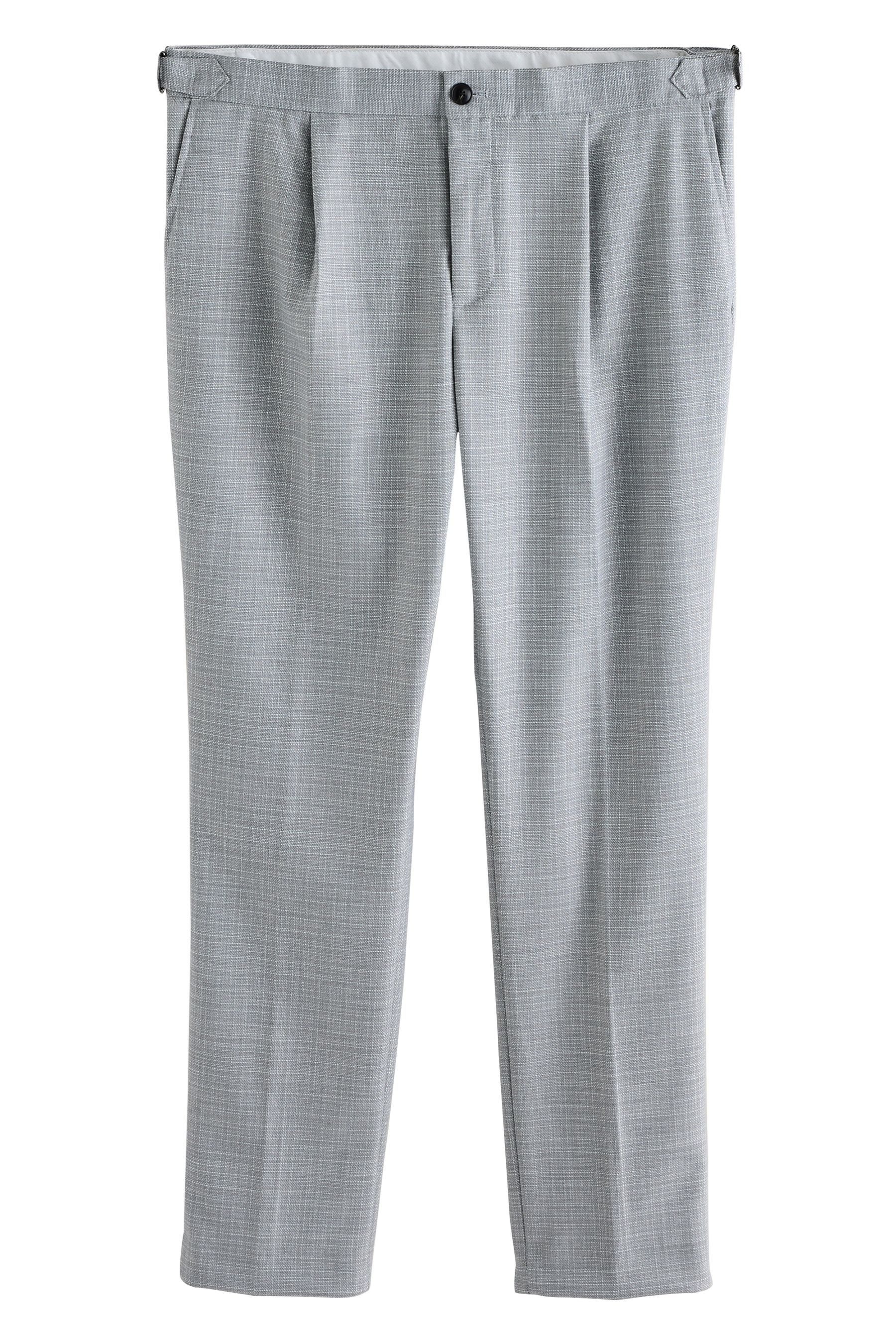 Stoffhose Verstellbare Regular Fit Anzughose mit Struktur