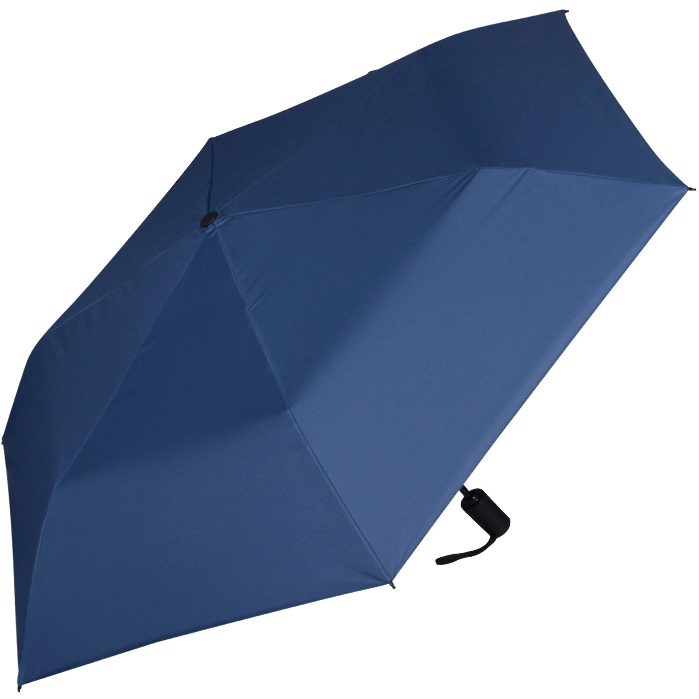iX-brella Taschenregenschirm Sonnen-Regenschirm mit UPF 50+, UV-Hitze-Schutz, für Damen, mit Auf-Zu-Automatik, innen schwarz