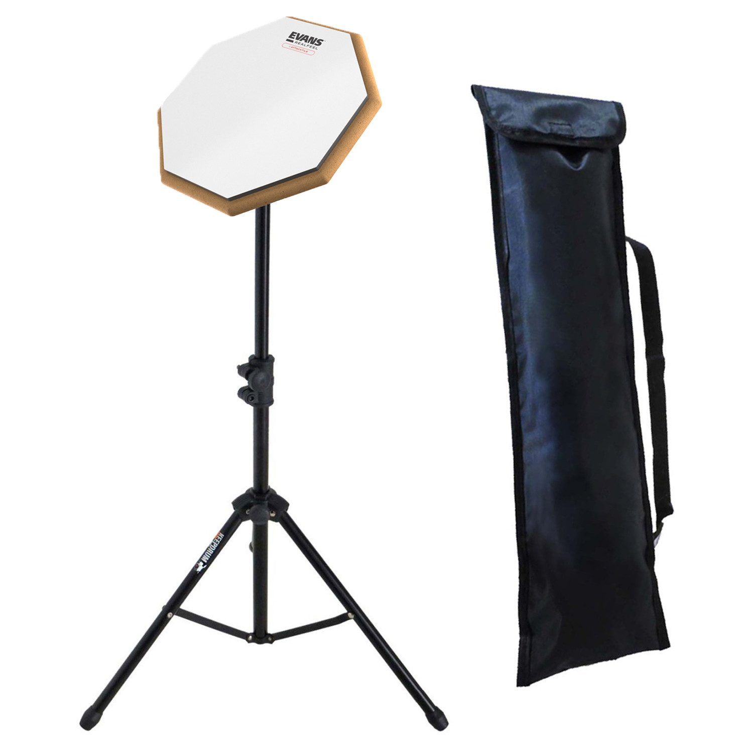 Evans Schlagzeug Evans Übungspad RealFeel Attacktile 10 Zoll mit Stativ,Übungspad, Stativ, Übungspad, Stativ, vielseitig