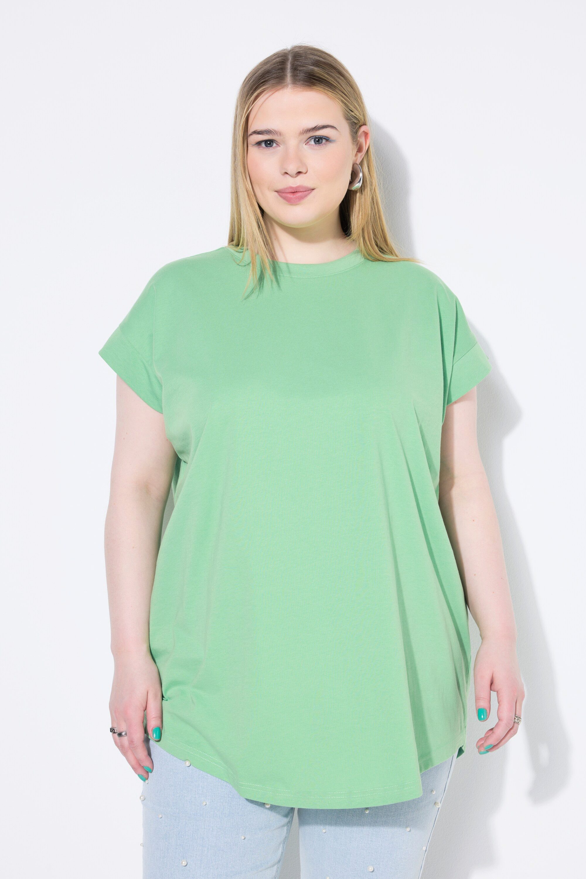 Studio Untold T-Shirt T-Shirt gerundeter Saum günstig online kaufen