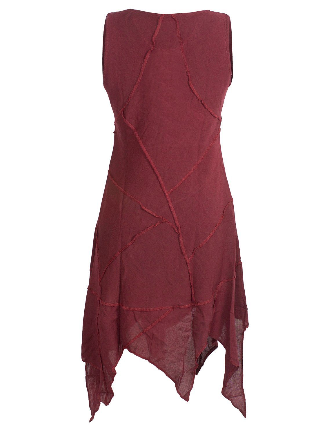 Vishes Zipfelkleid Armloses einfarbiges Patchwork Zipfelkleid günstig online kaufen