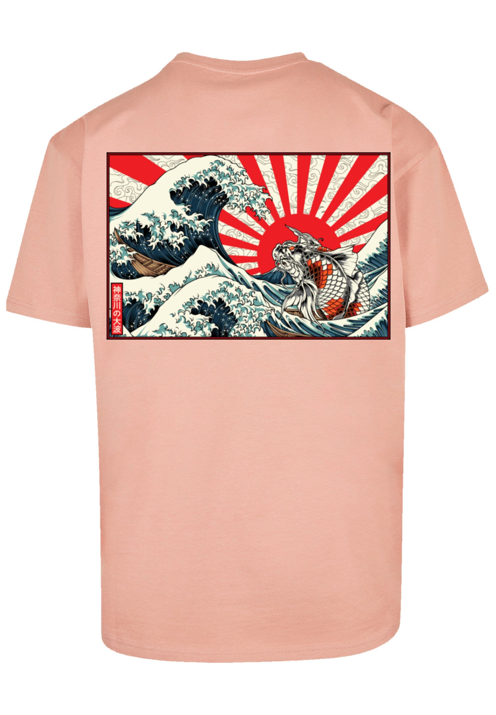Japan amber F4NT4STIC T-Shirt Welle Kanagawa Print