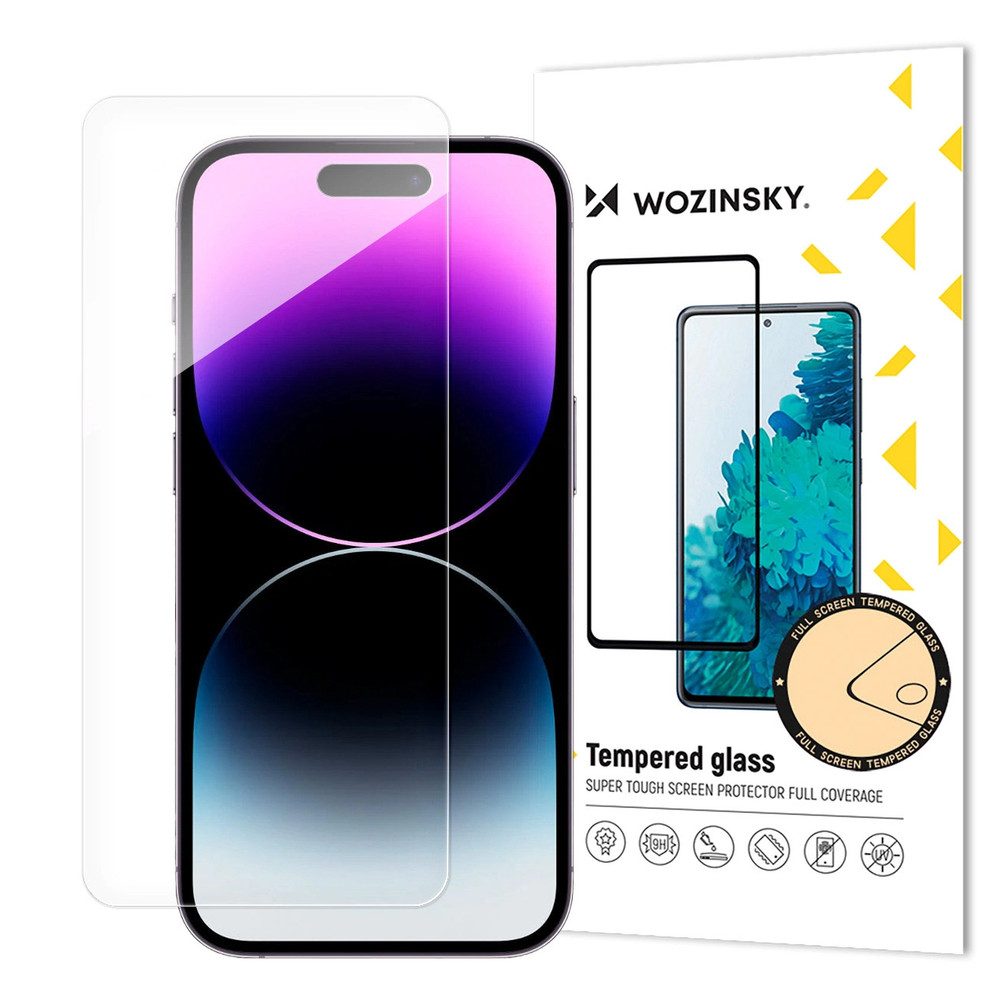 Wozinsky Hybrid Displayschutzglas Bildschirmschutz Schutzfolie, Spar-Set, 1-tlg., 9H Härte, flexibel, klebefrei, oleophob, Montageset