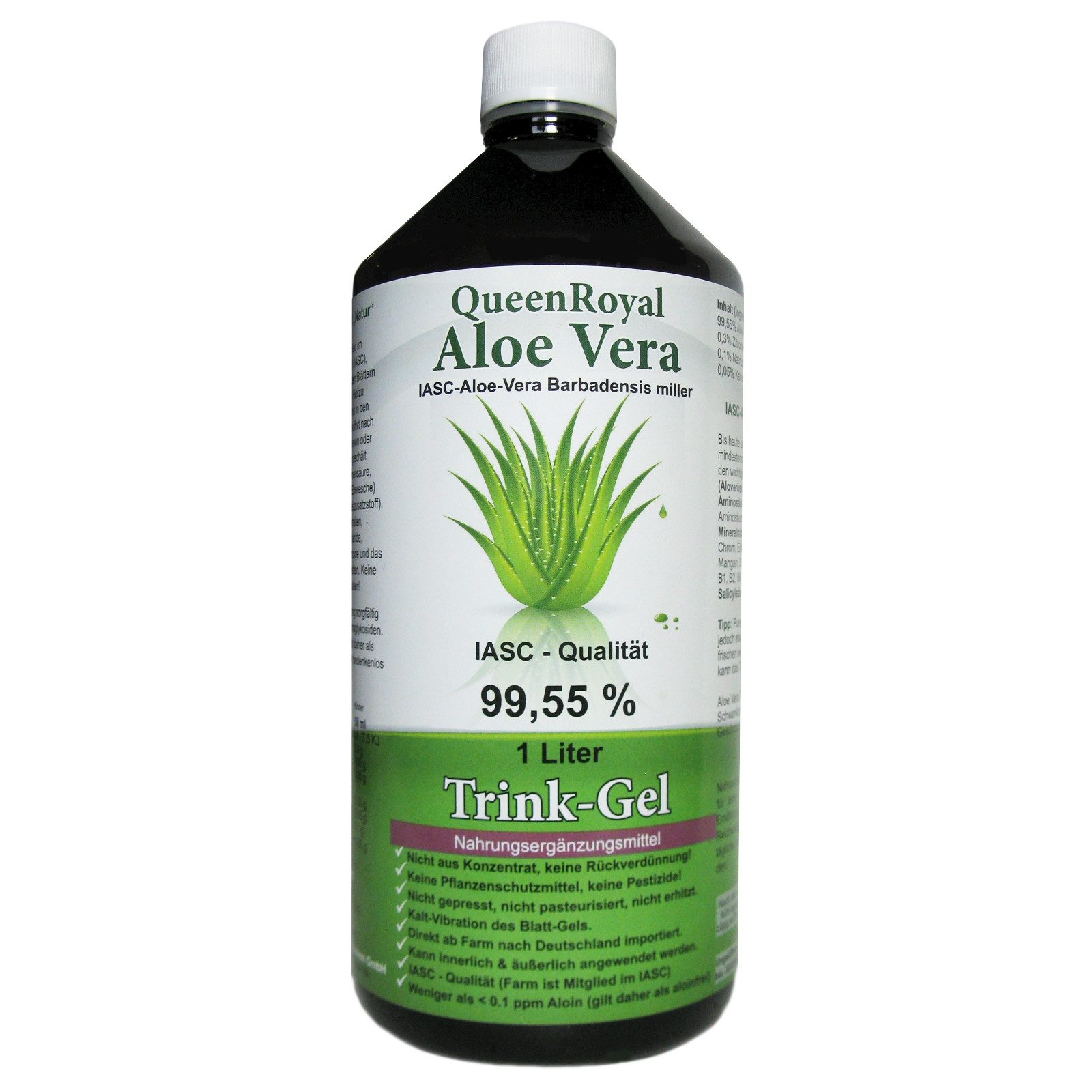 Aloe Vera 99.55 % G Natur pur Barbadensis Miller Getränk Blattgel Trink Gel