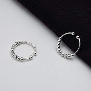 Fivejoy Fingerring S925 Sterling Silber schwimmende Ring,Verstellbare (1-tlg), Kann zu Ihrem Lieblingsoutfit getragen werden