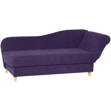 Max Winzer® Recamiere Selma Recamiere mit Armteil rechts klappbar Velourstoff violett, 1 Stück, Made in Germany