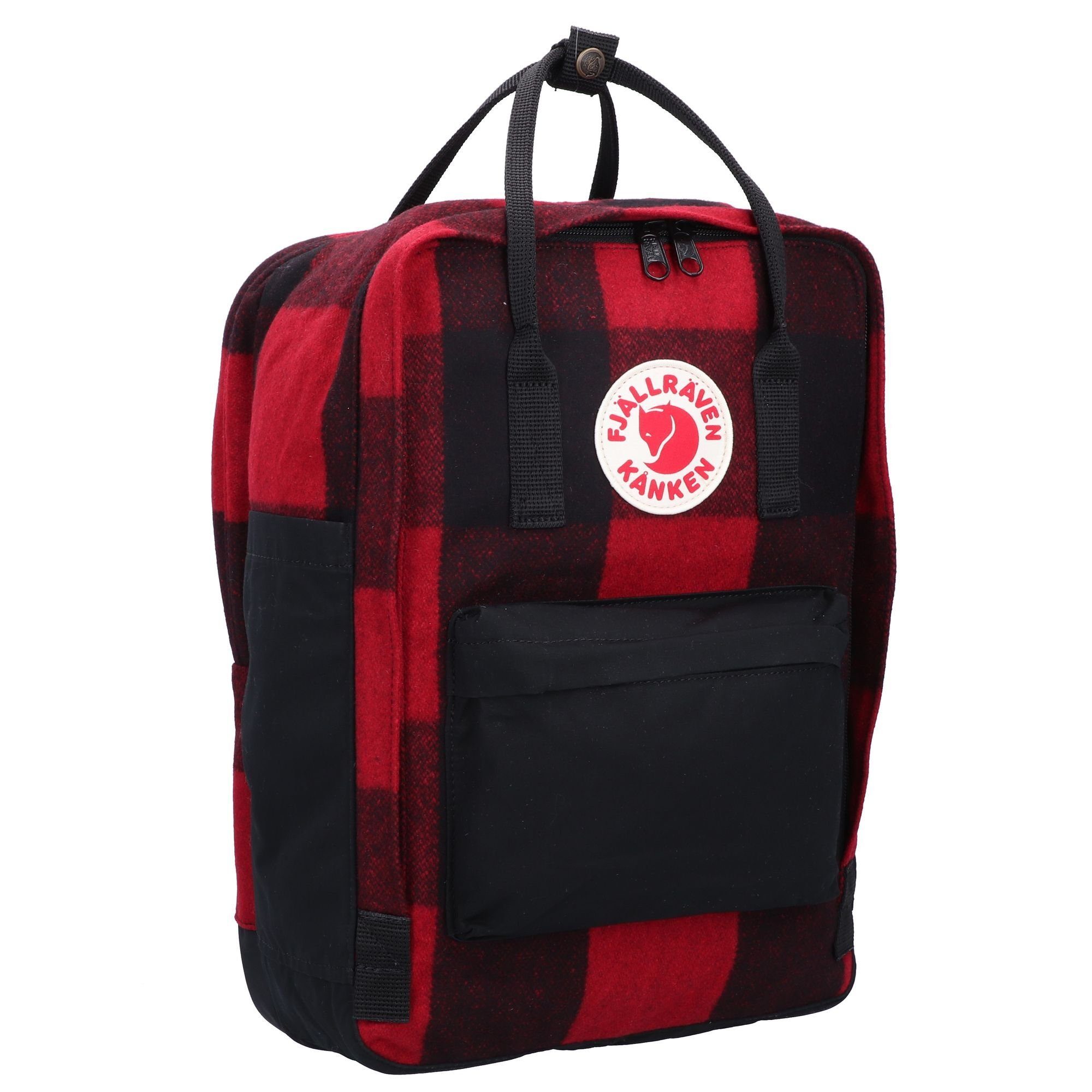 Daypack Kanken, red-black Wolle Fjällräven