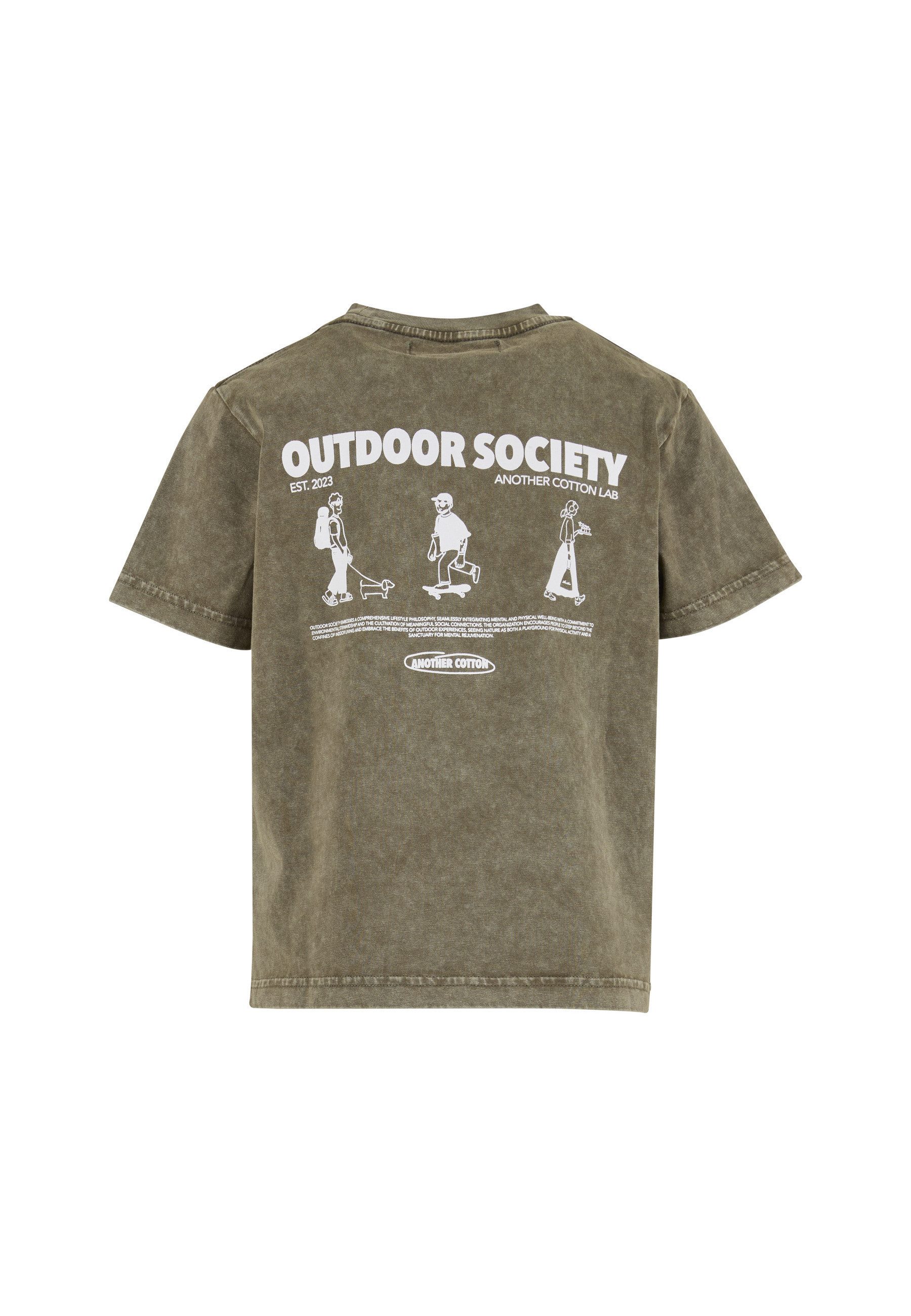 Another Cotton Lab T-Shirt Another Cotton Lab Outdoor Society Oversized T-Shirt Washed (1-tlg)