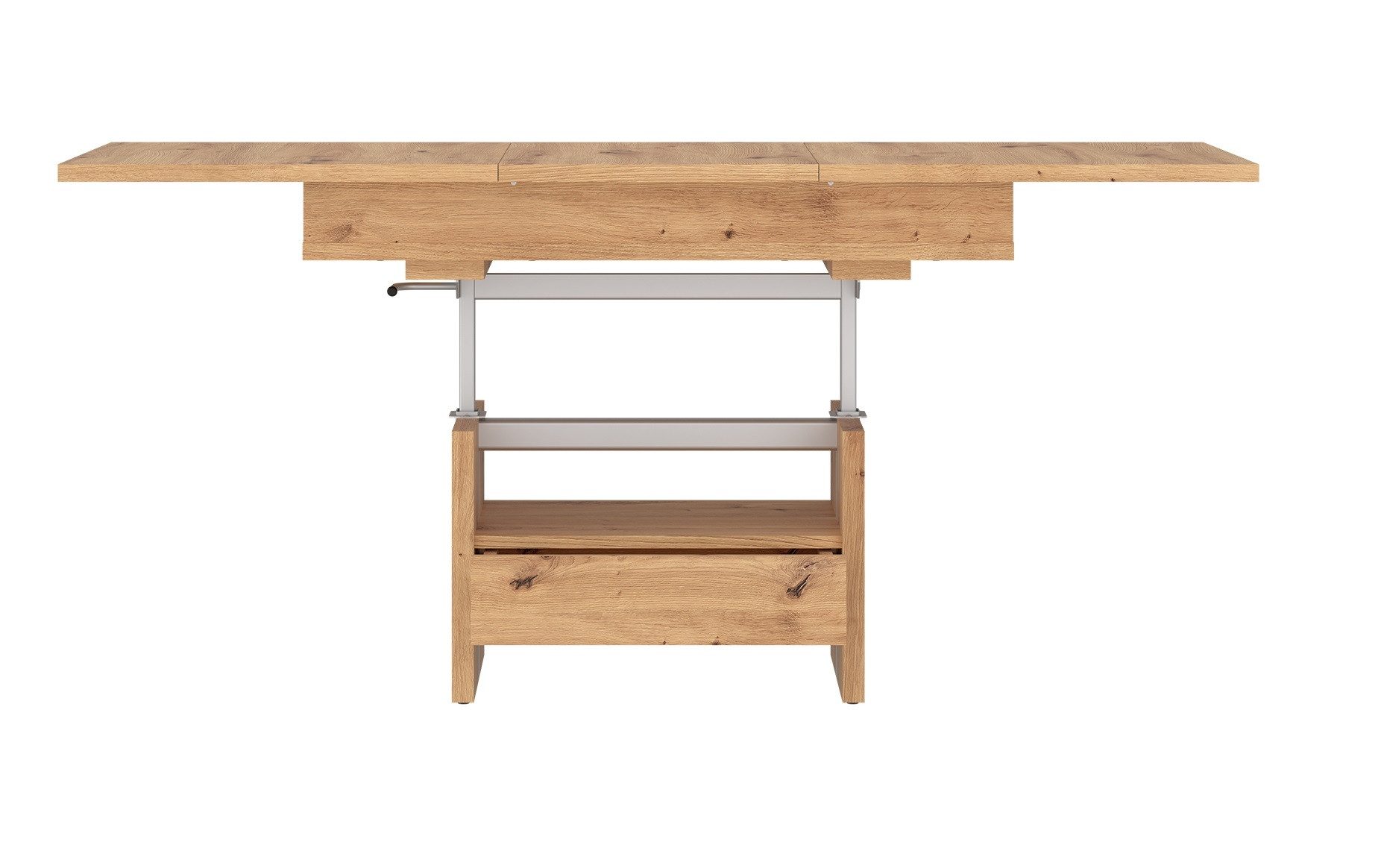 Meble Wójcik Couchtisch ausziehbar, höhenverstellbar, Eiche Dekor - 110/150x56/72x65cm (BxHxT)