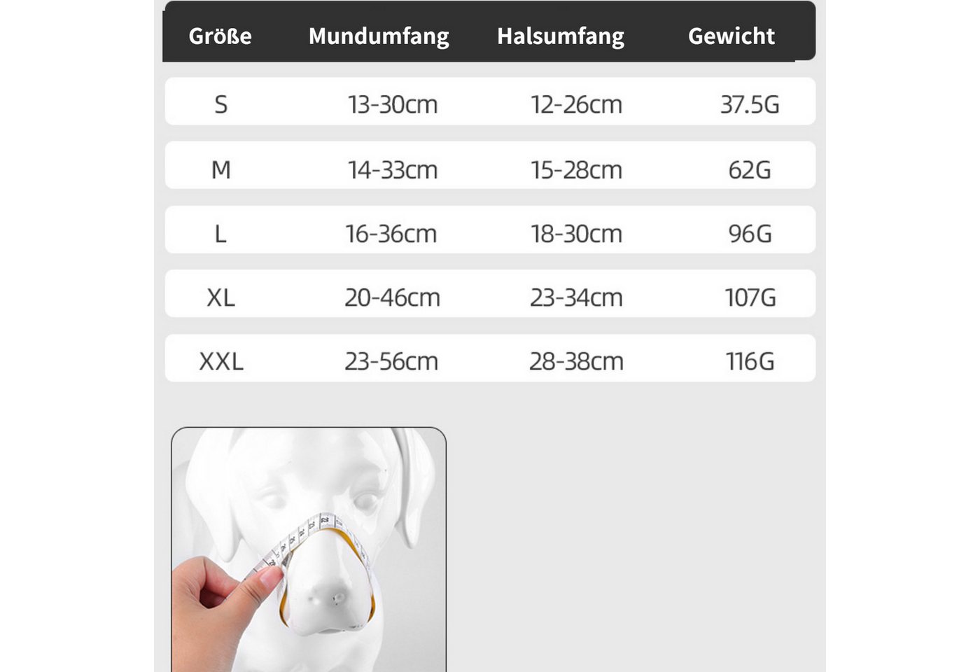 Thumbnail - BYSURE Maulkorb NF16WH00116, Maulkorb aus Nylon um Hunde vom Beisen