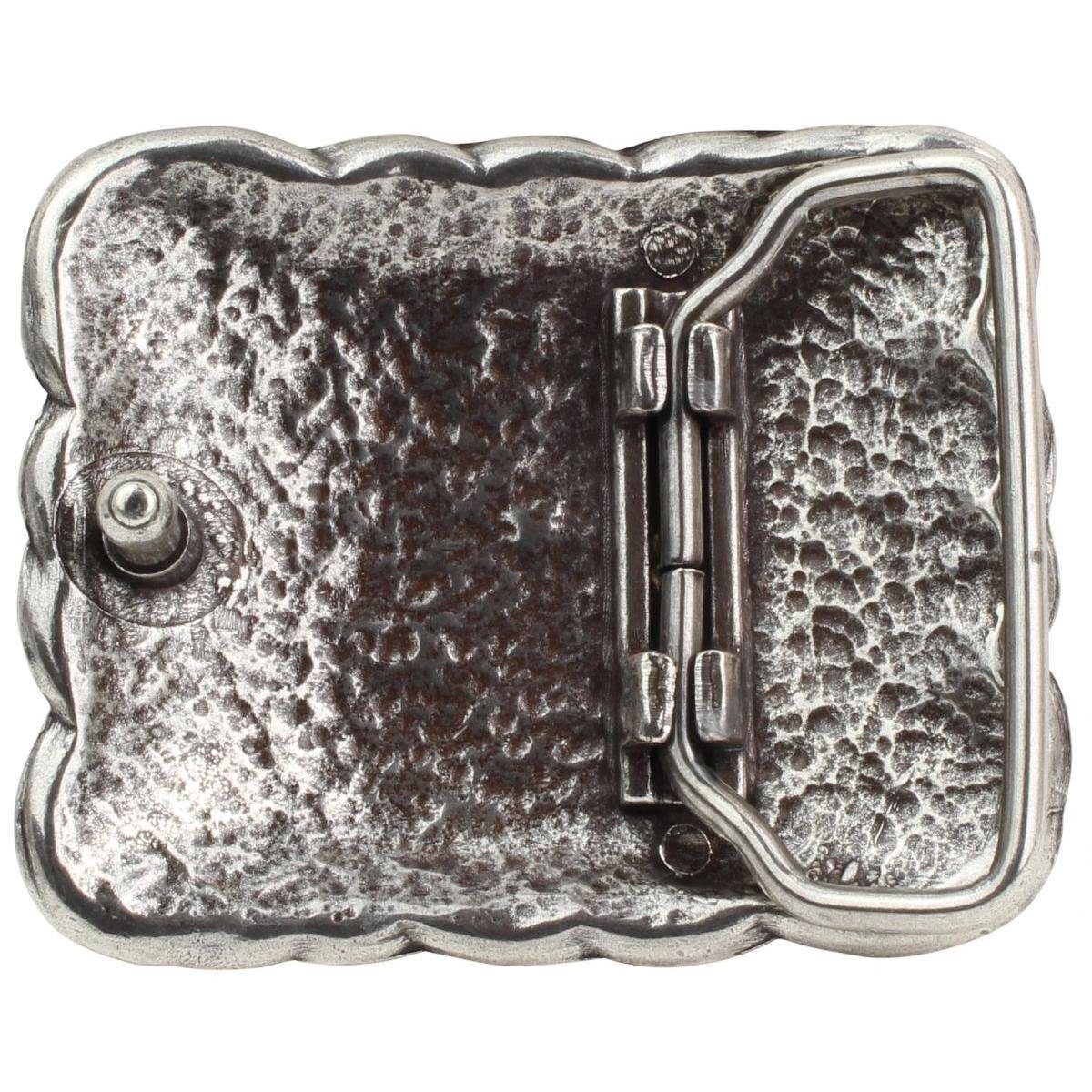 4,0 Silber cm Gürtelschließe 40mm Gürtelschnalle BELTINGER Gürtel - Knoten Wechselschließe bi Buckle -