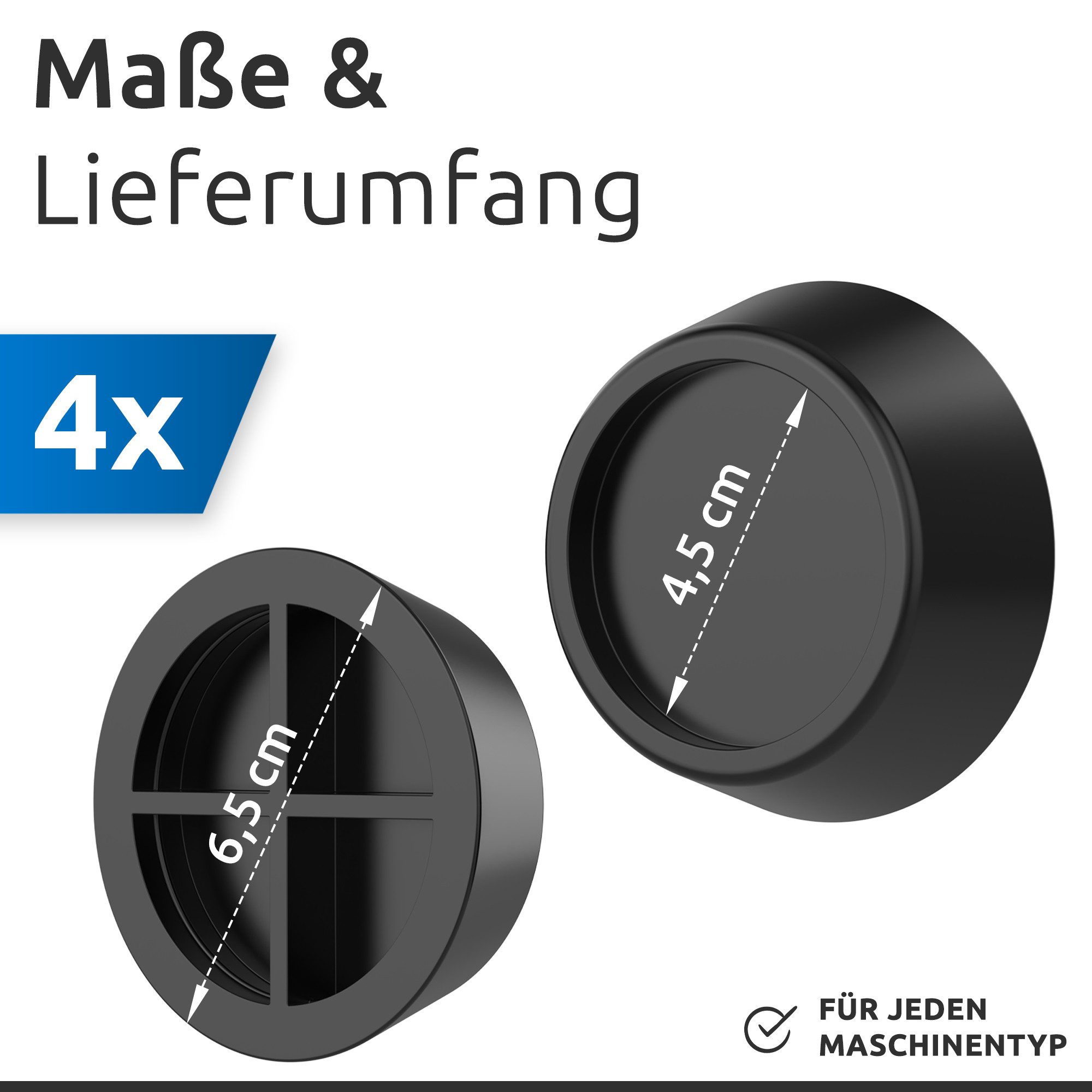ECENCE Vibrationsdämpfer Vibrationsdämpfer Gummi-Füße Waschmaschine