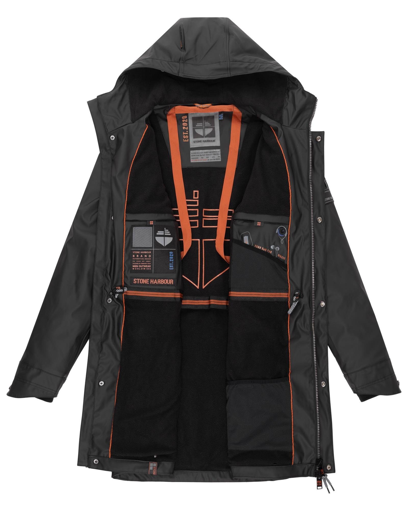 Stone Harbour Regenmantel Verdaan Wasserdichter Regenparka mit Fleece-Innenfutter