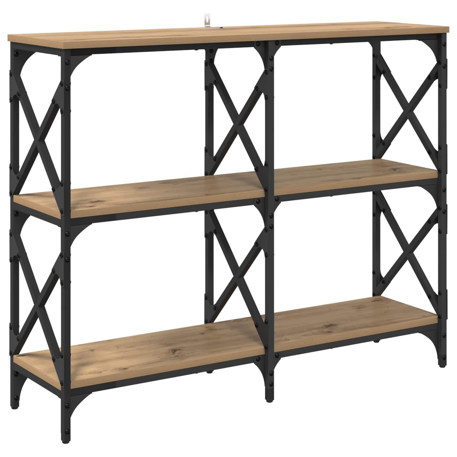 vidaXL Nachttisch Konsolentisch Artisan-Eiche 100 x 28 x 80,5 cm Holzwerkstoff (1-St)