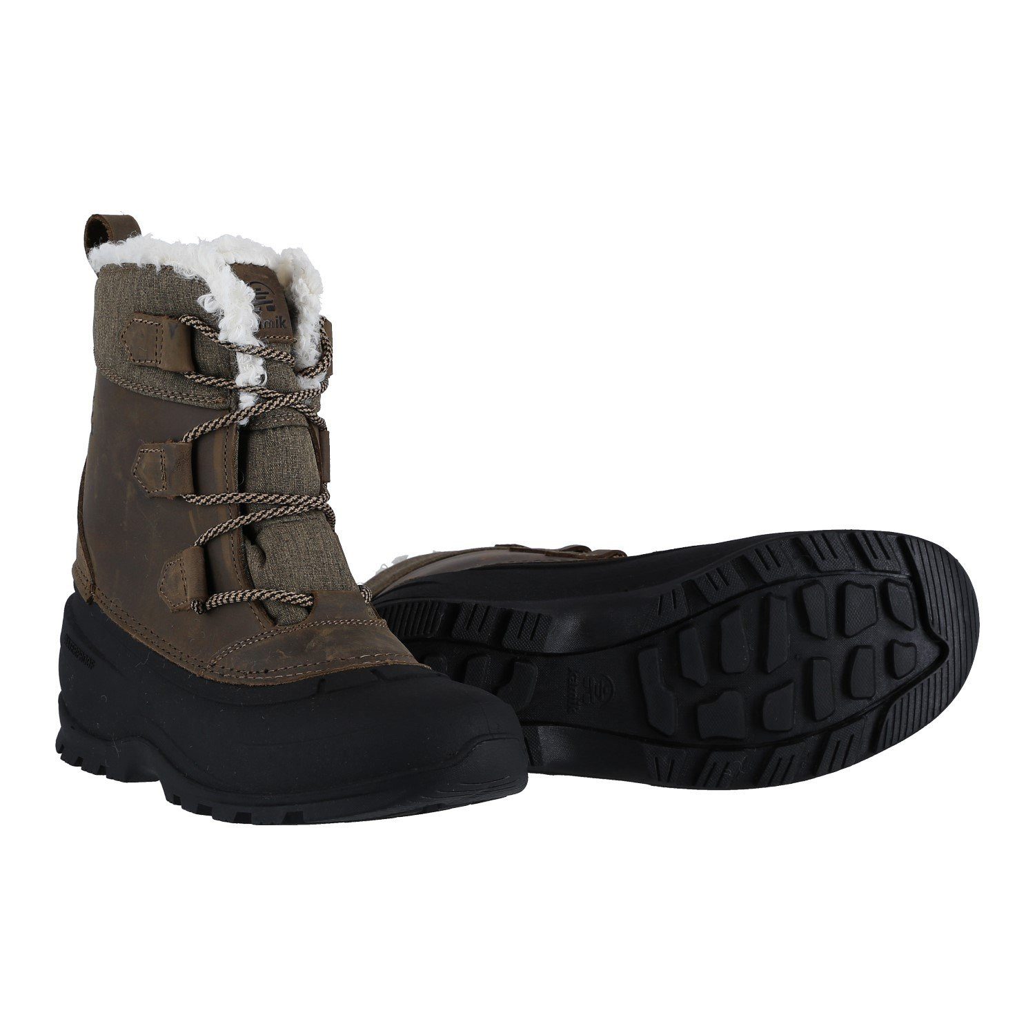 Kamik Snowgem Low (Leder, Nylon, wasserdicht) fossilbraun Damen Winterstief günstig online kaufen