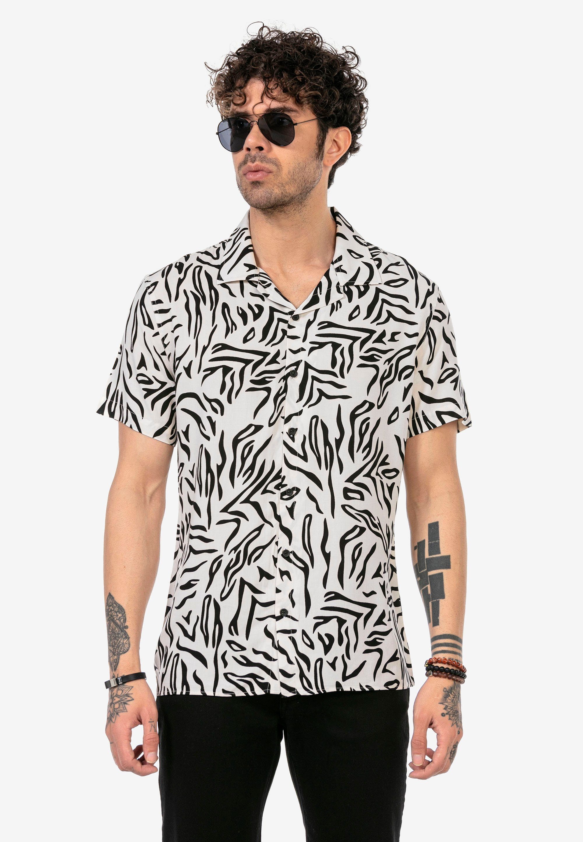 RedBridge Kurzarmhemd Dundee mit Animalprint