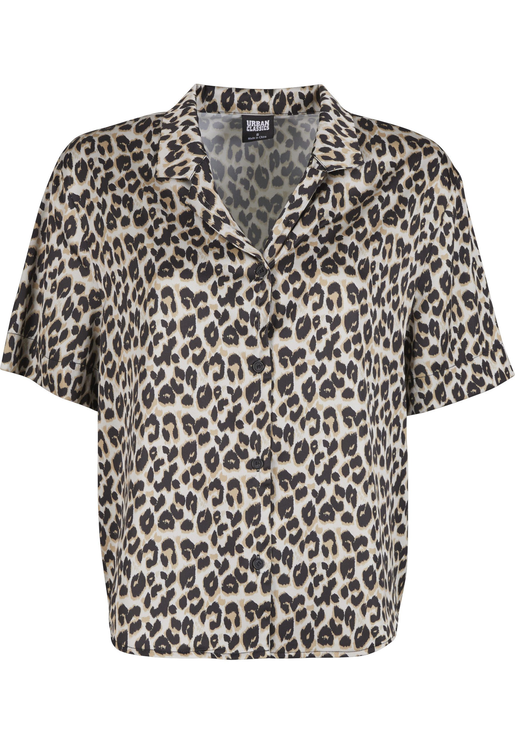 URBAN CLASSICS Langarmhemd Urban Classics Ladies Leo Resort Shirt