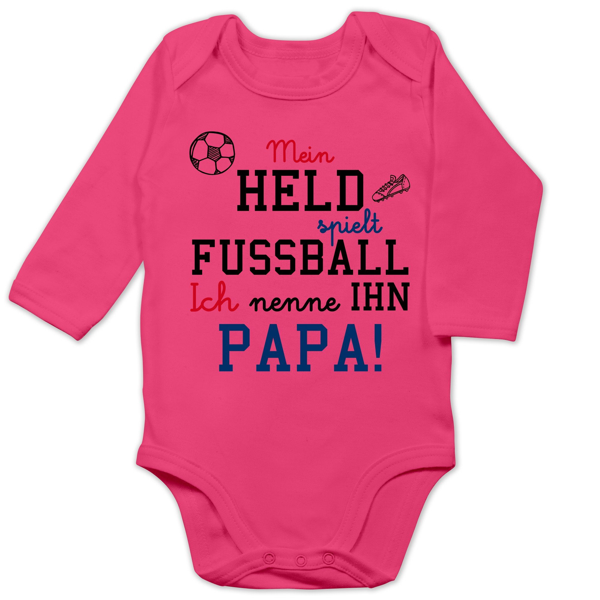 Shirtracer Body »Mein Held spielt Fußball Sprüche Baby Bio Baby
