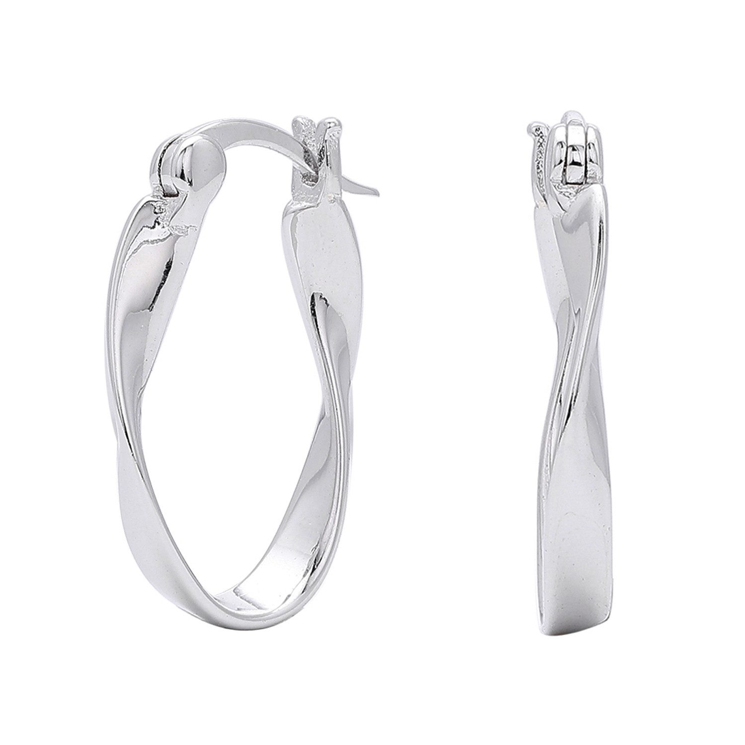 KARMA Creolen-Set Creolen Silber 925 weißvergoldet 1,6 cm (Ohrschmuck Damen günstig online kaufen