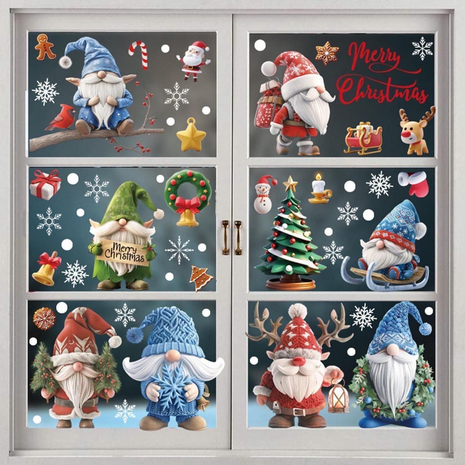 LuxusKollektion Fensterbild Fensterbilder Weihnachten 9er-Pack doppelseitig