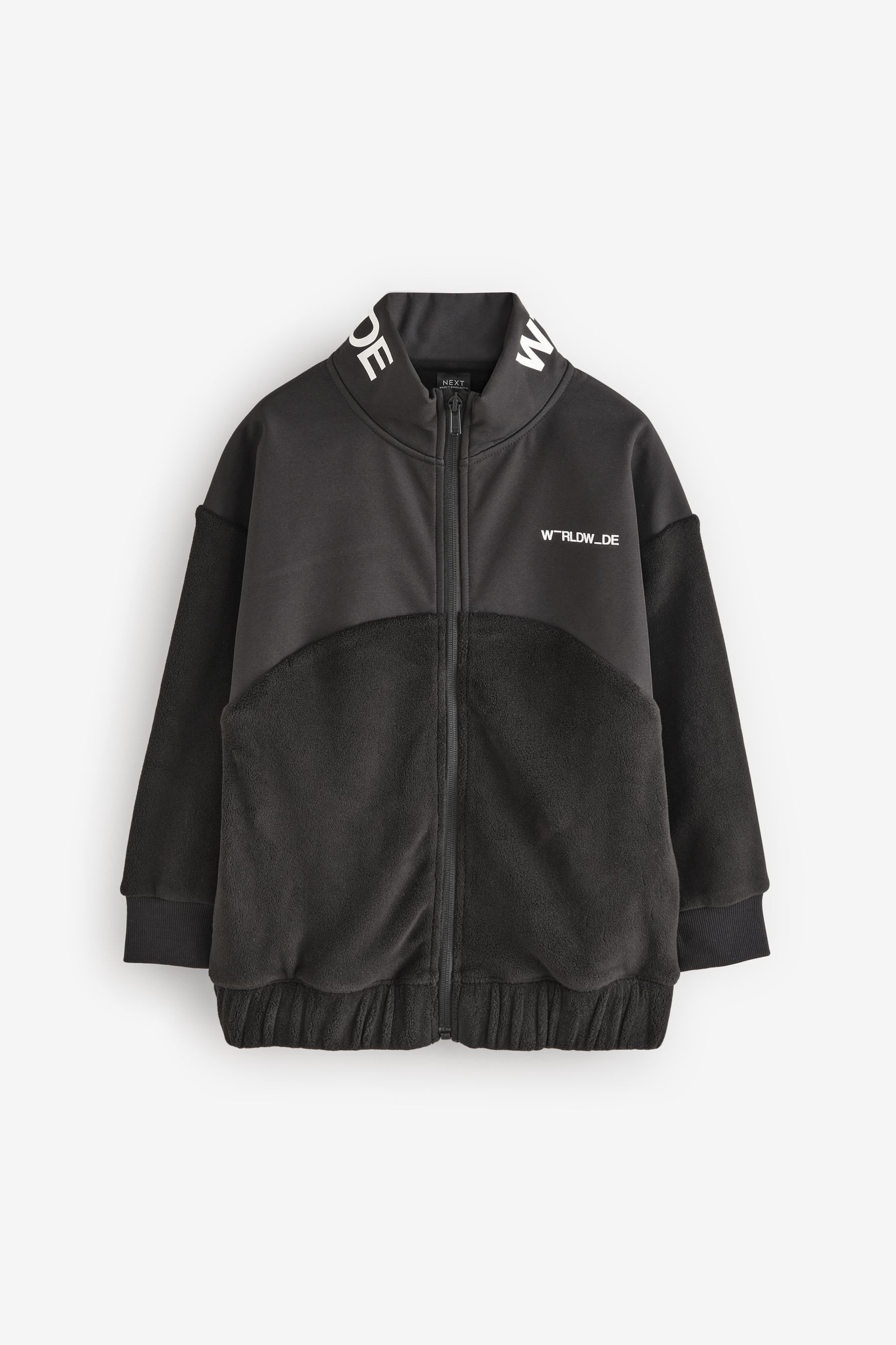 Next Sweatjacke Sportliche Kapuzenjacke aus Fleece-Mix (1-tlg)