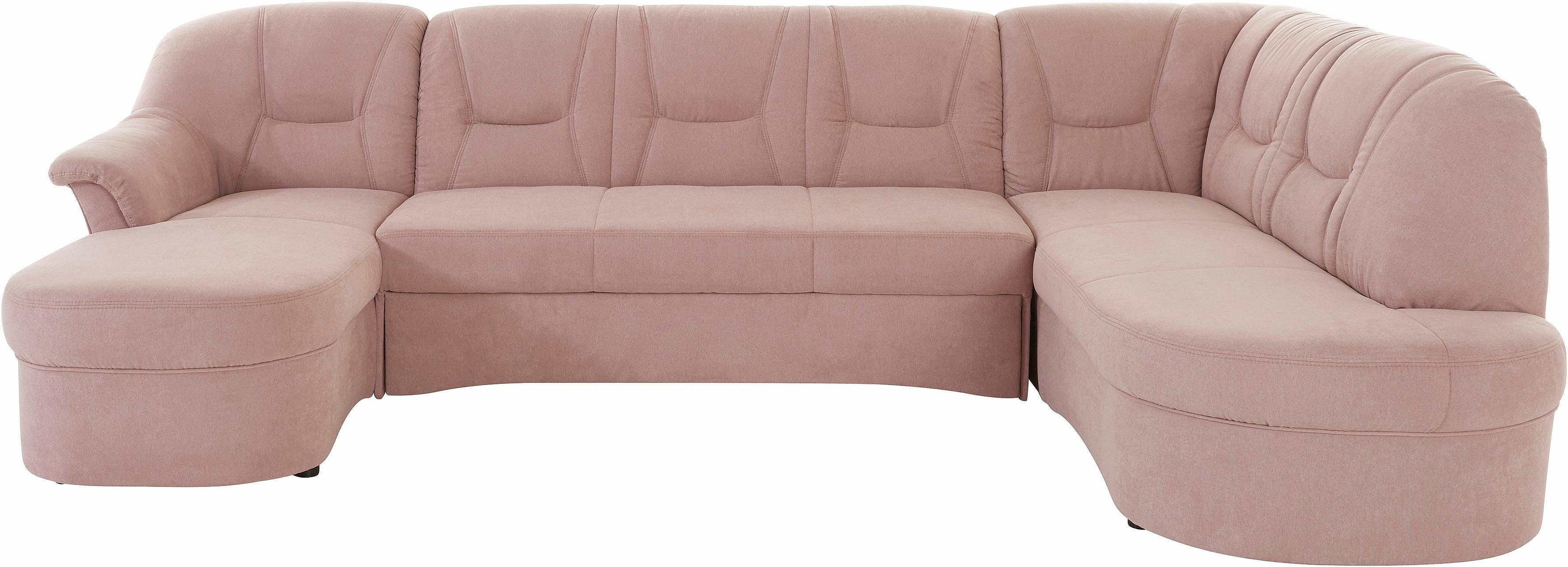 DOMO collection Wohnlandschaft Sarafina, zeitlos und komfortabel, optional mit Federkern, U-Form, wahlweise mit Bettfunktion