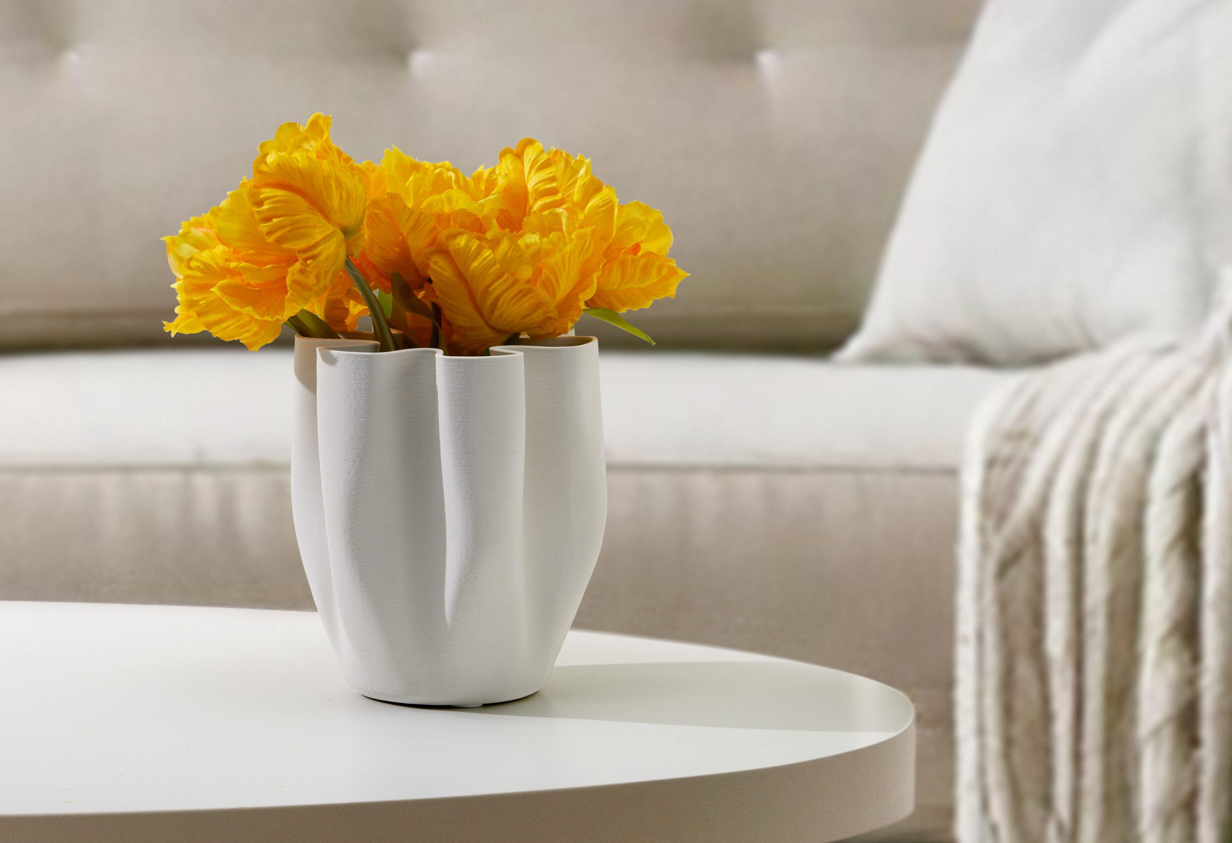 PHILIPPI Dekovase, Keramik, 3D Druck, 22 cm (h)