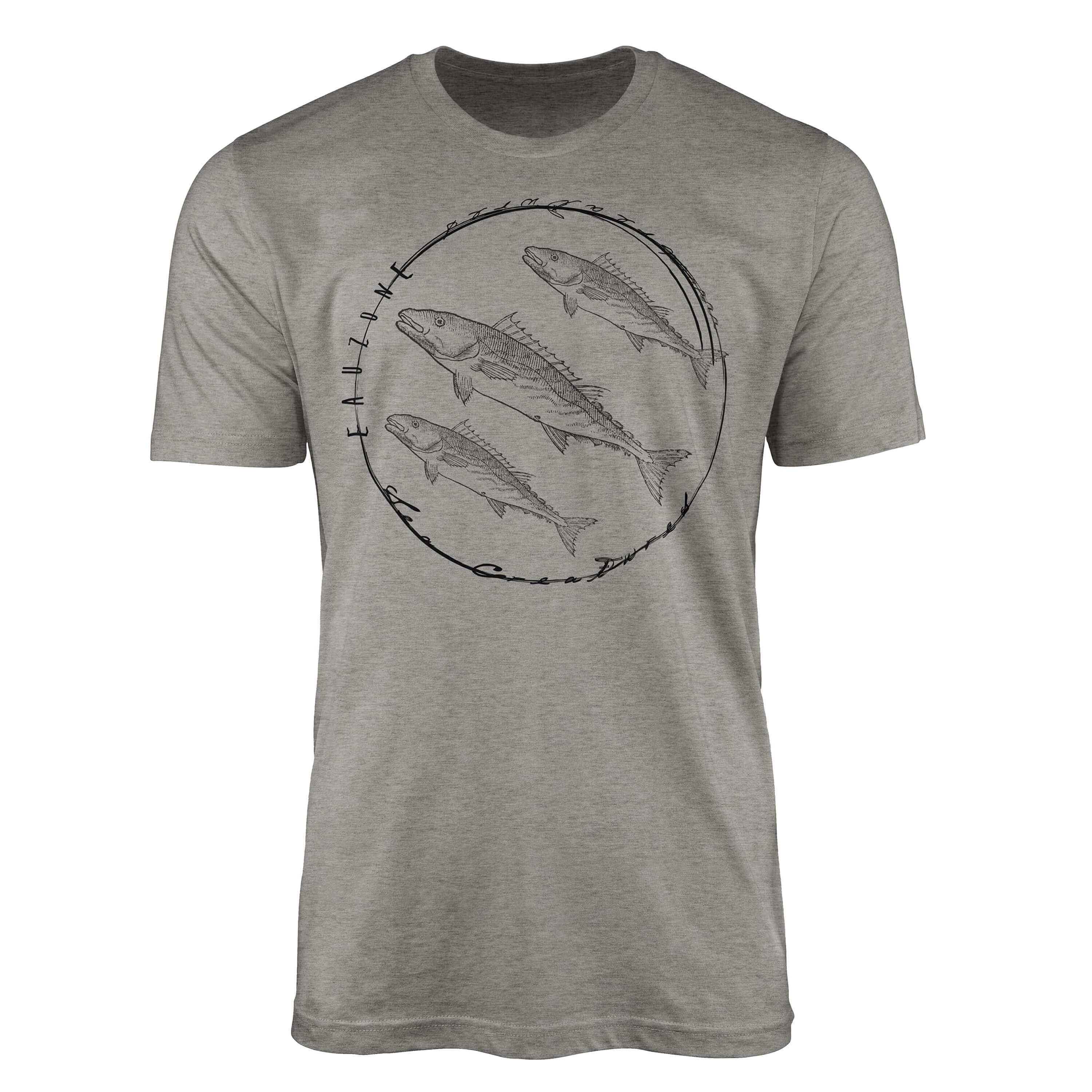 Creatures, Serie: / Sea und feine Schnitt Sea Art sportlicher T-Shirt T-Shirt Struktur Ash 094 Tiefsee - Fische Sinus