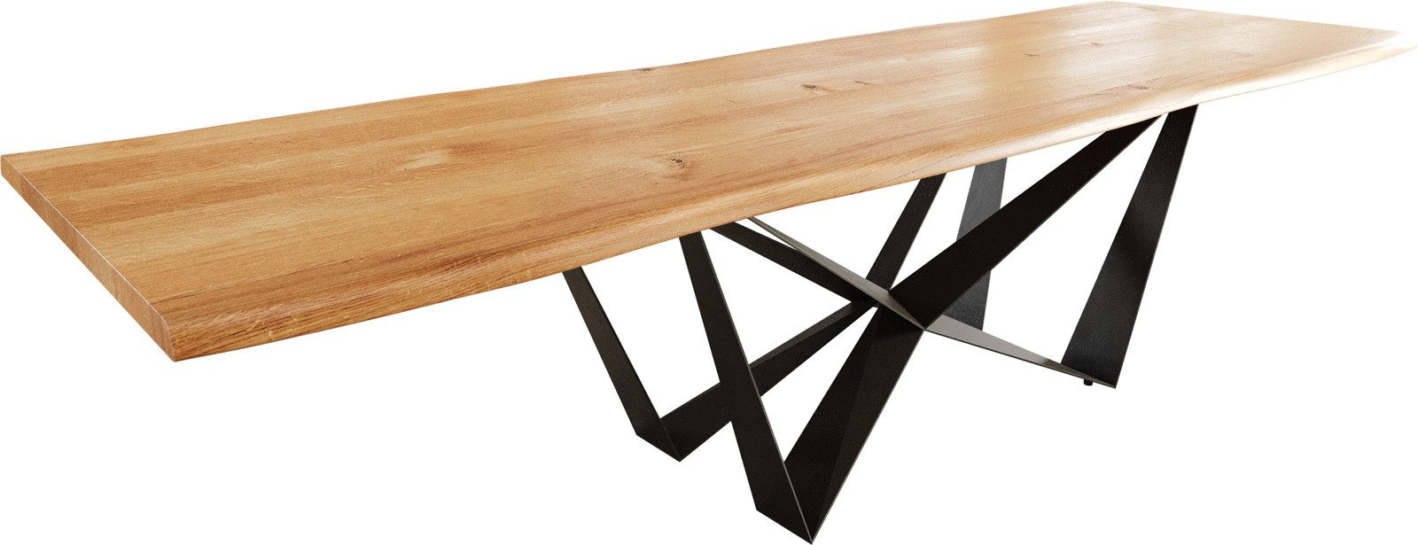 DELIFE Esstisch Edge, Eiche Natur 300x100x4 günstig online kaufen