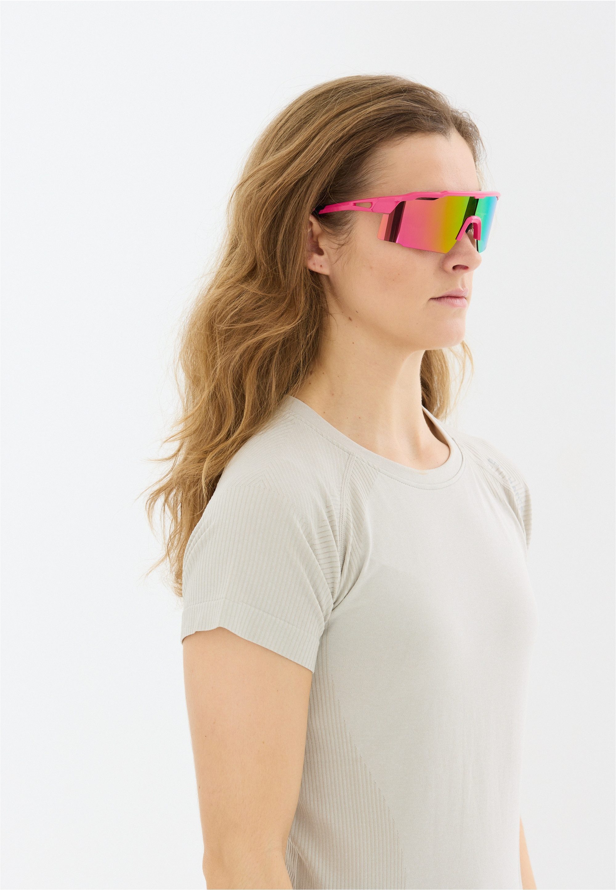 ENDURANCE Sportbrille Alberto, im verspiegelten Half-Frame-Design mit UV-Schutz
