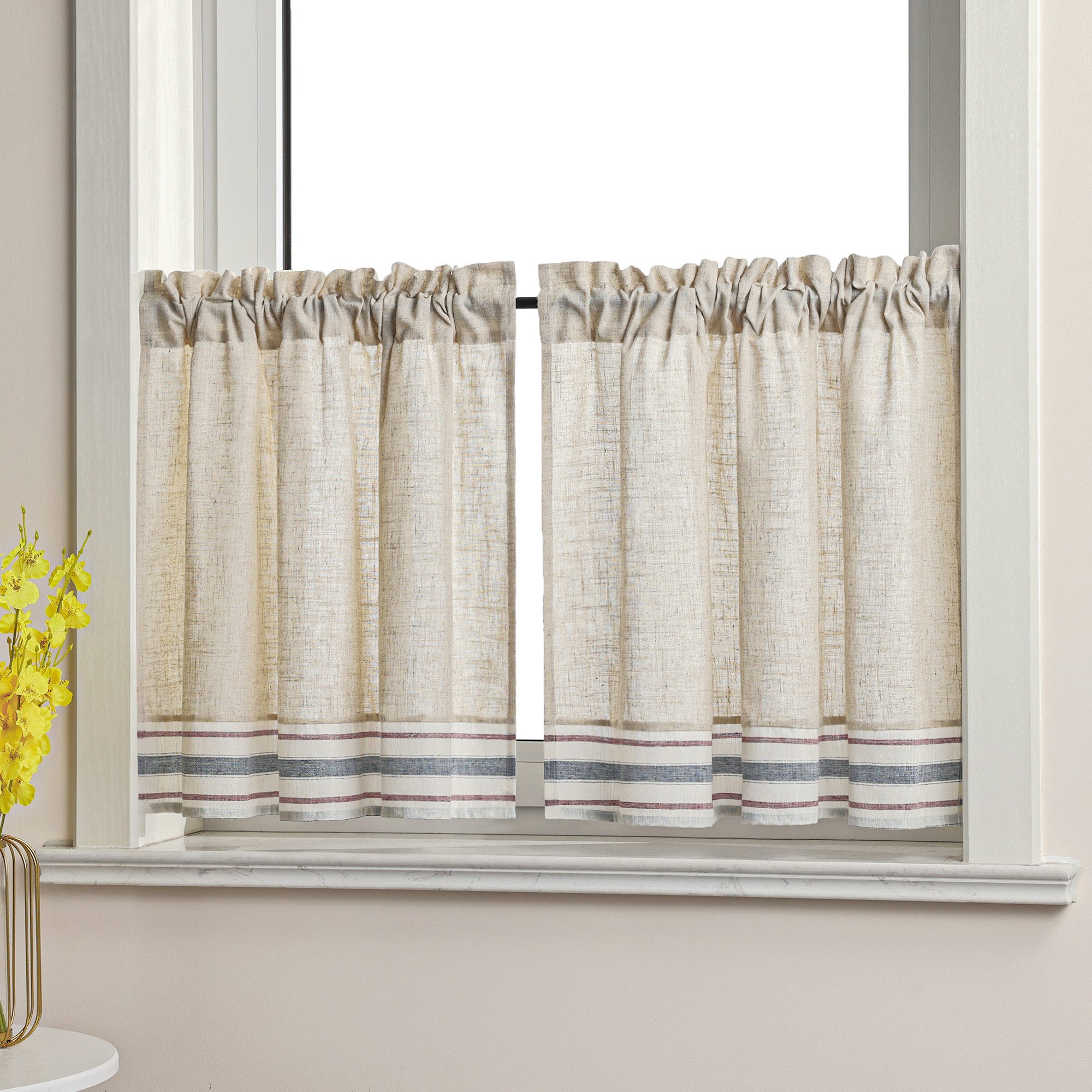 Joyswahl Scheibengardine Slike (2 St), Stangendurchzug, halbtransparent, La günstig online kaufen