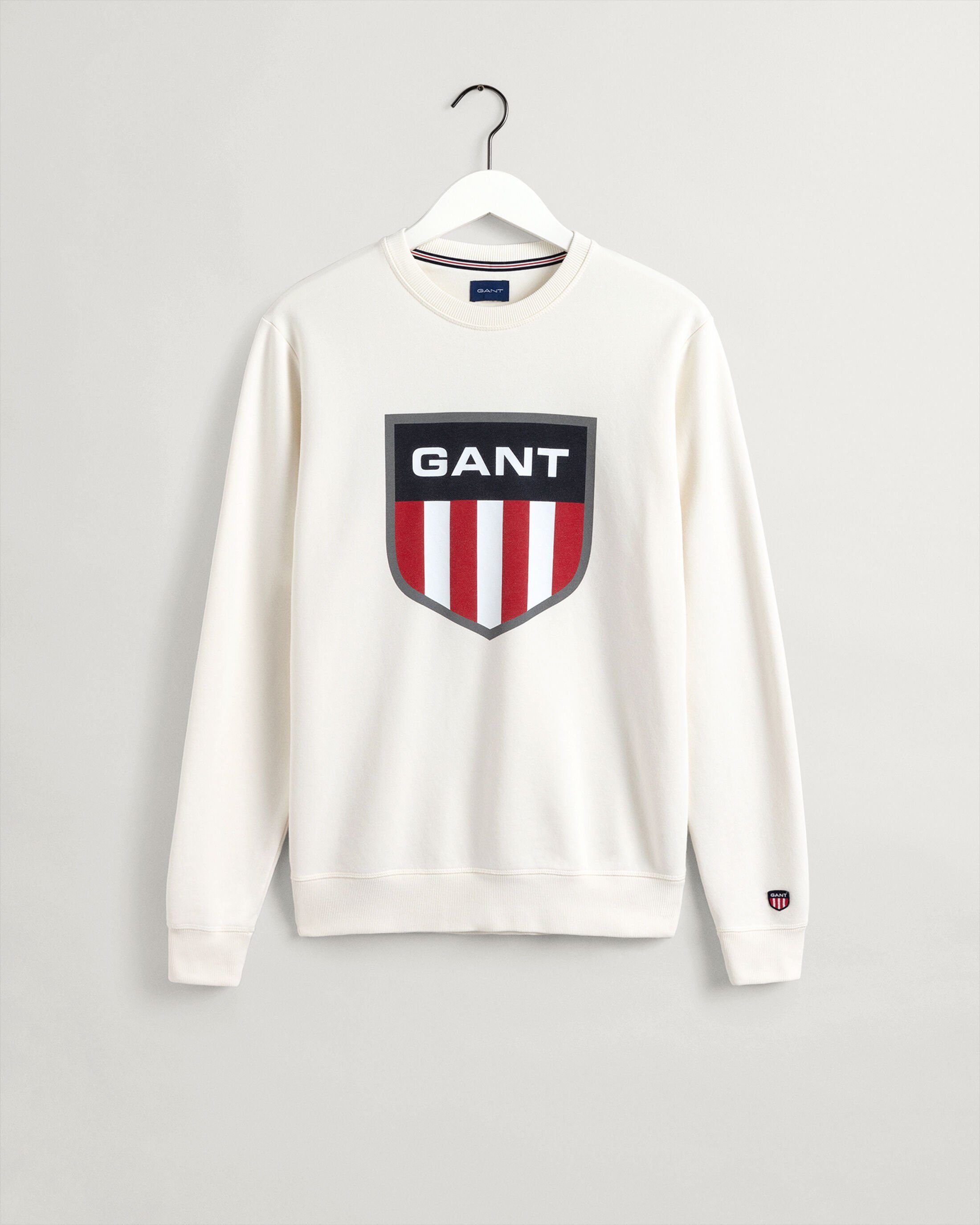 Gant Sweatshirt Shield Retro beige Pullover mit Sweatshirt