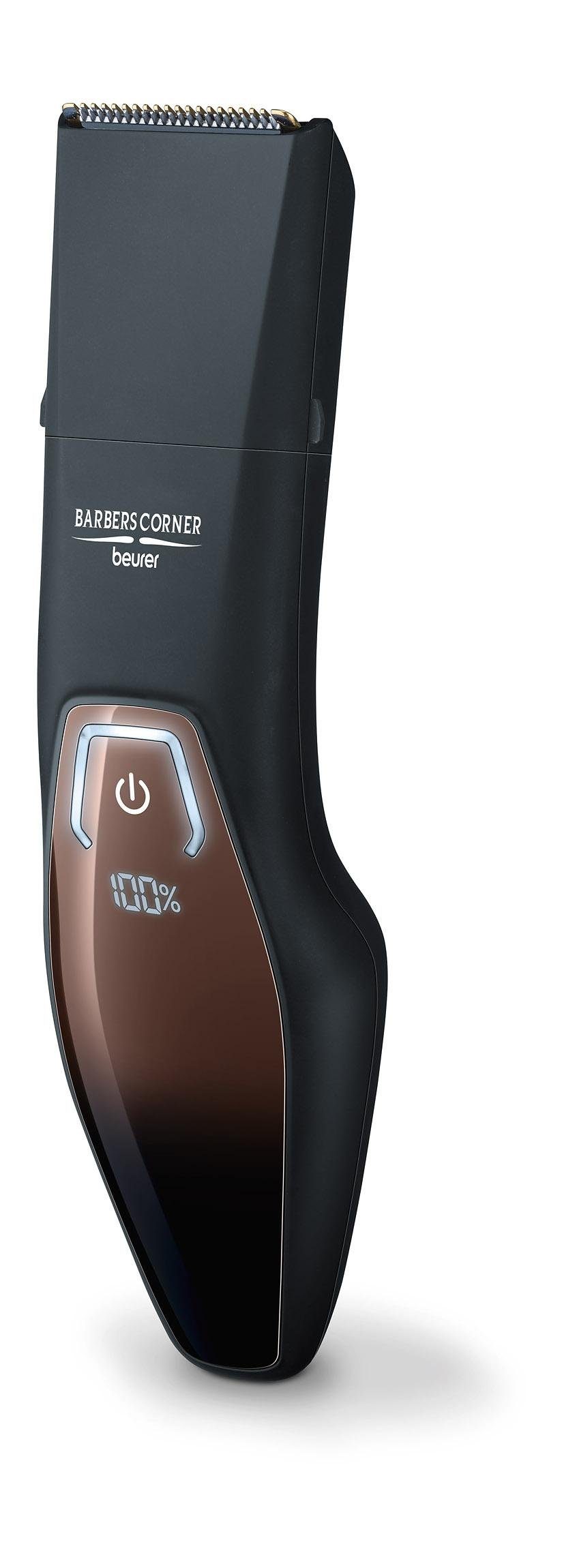 BEURER Elektrogesichtshaarentferner HR 4000 BARTSTYLER, Abnehmbarer Schneideaufsatz, Aufsätze: 4, Konturtrimmer, Edelstahlklinge mit Titaniumbeschichtung, 10 stufige Längenverstellung