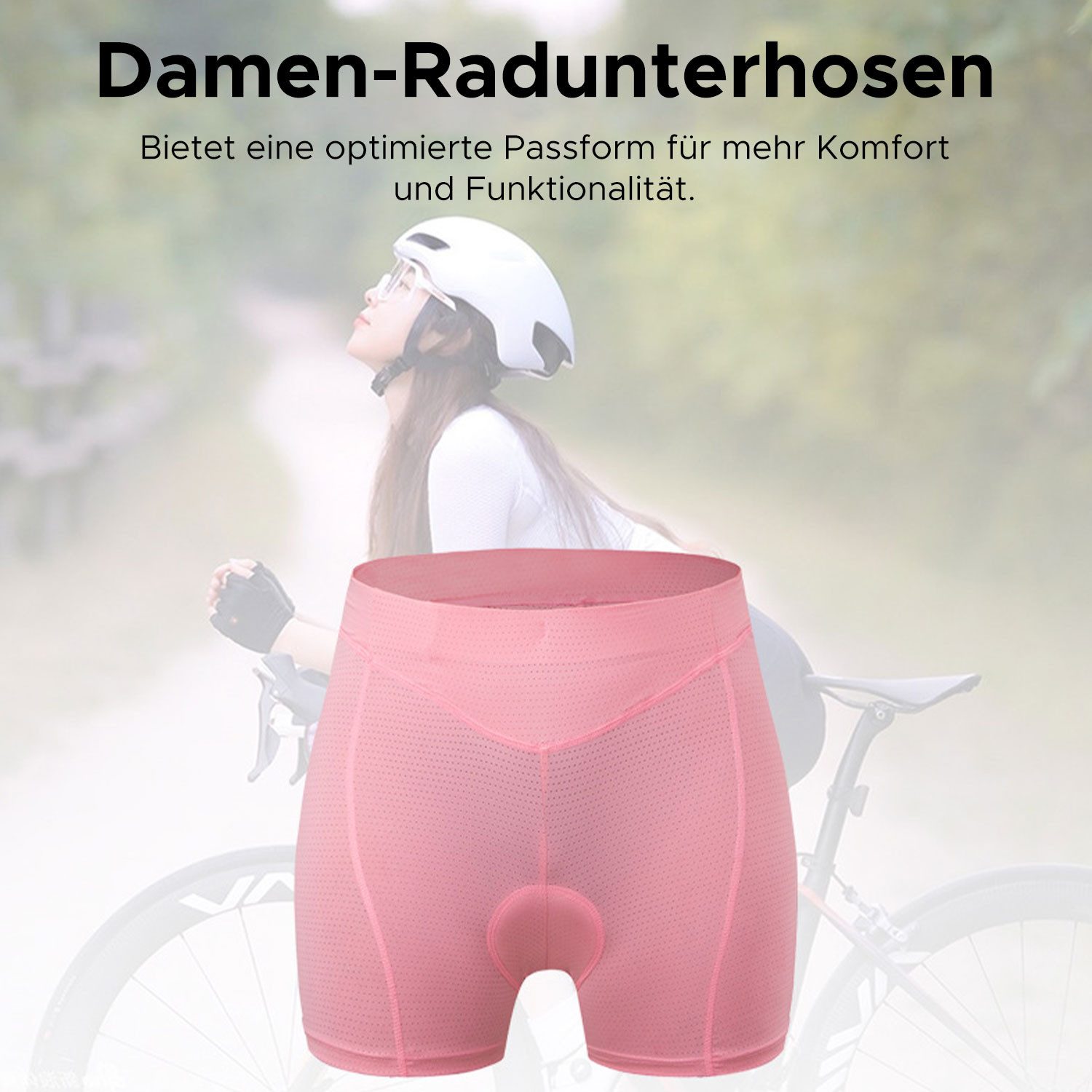 Refttenw Fahrradhose Damen Fahrradunterhose,Radunterhose,mit 3D Sitzpolster günstig online kaufen
