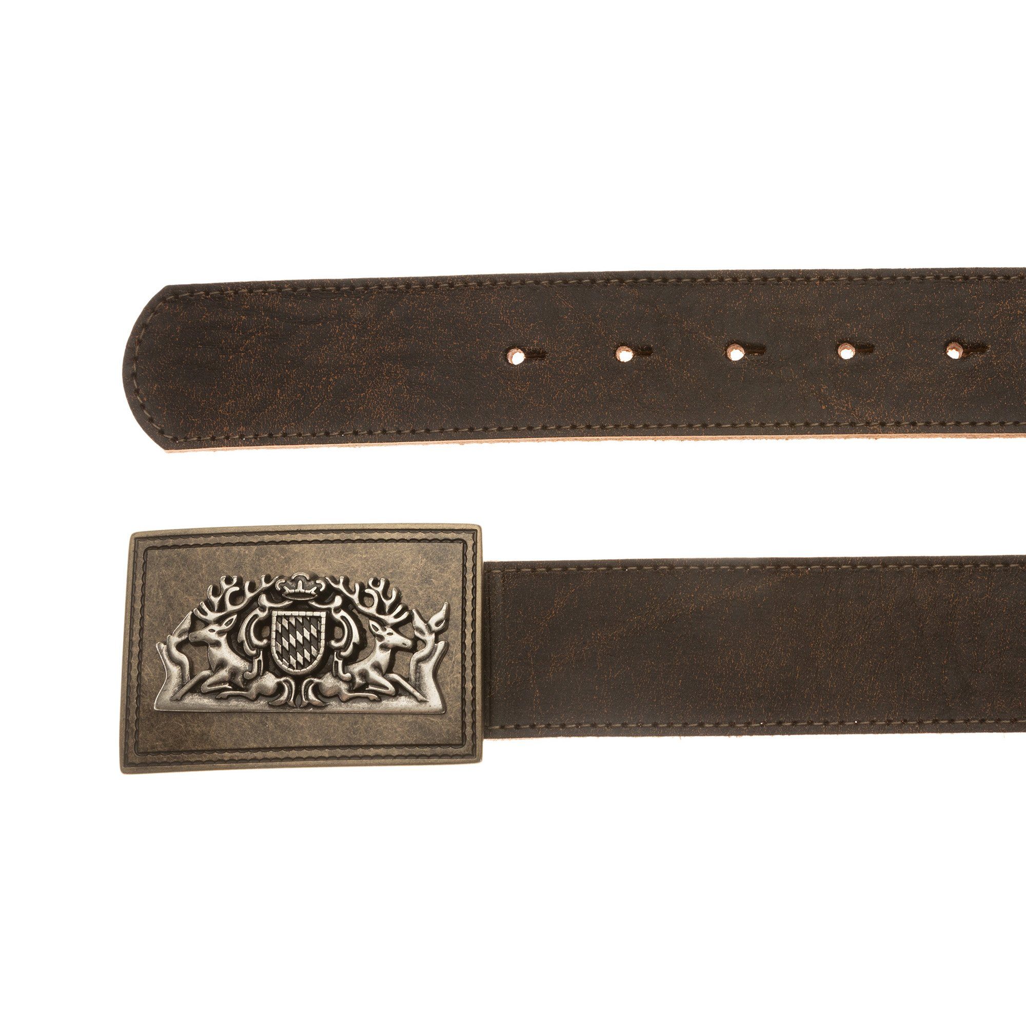 Der Trachtler Ledergürtel Trachtengürtel mit Hirschmotiv und Bayernwappen M günstig online kaufen