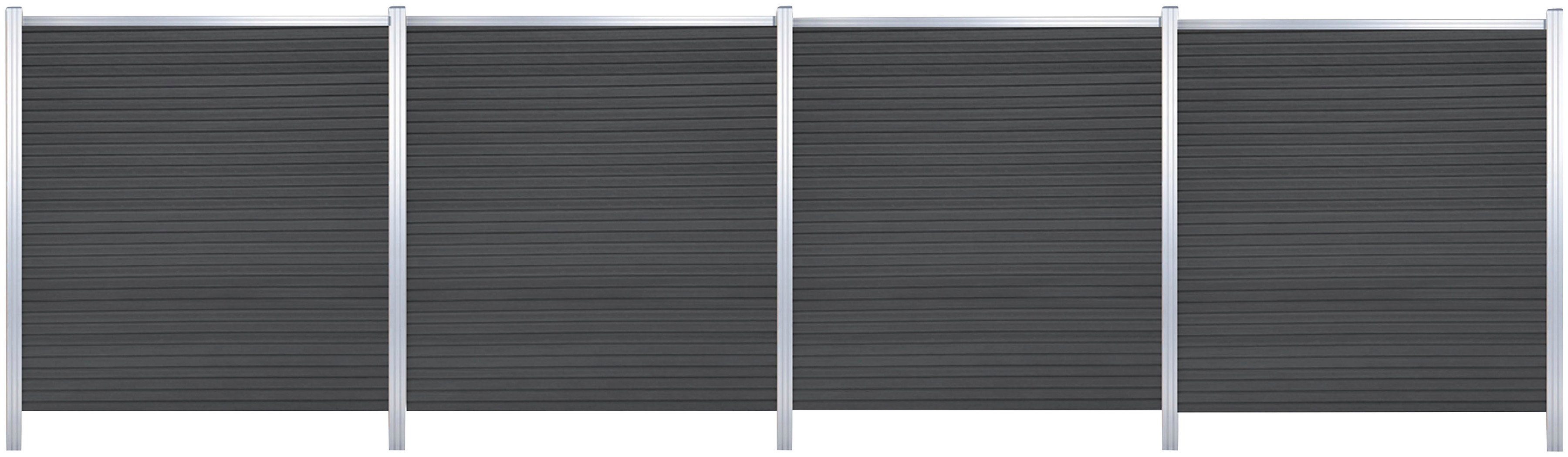 Tetzner & Jentzsch Sichtschutzelement WARREN 2, (Set), pflegeleicht, coextrudierte Oberfläche, Design-Oberfläche