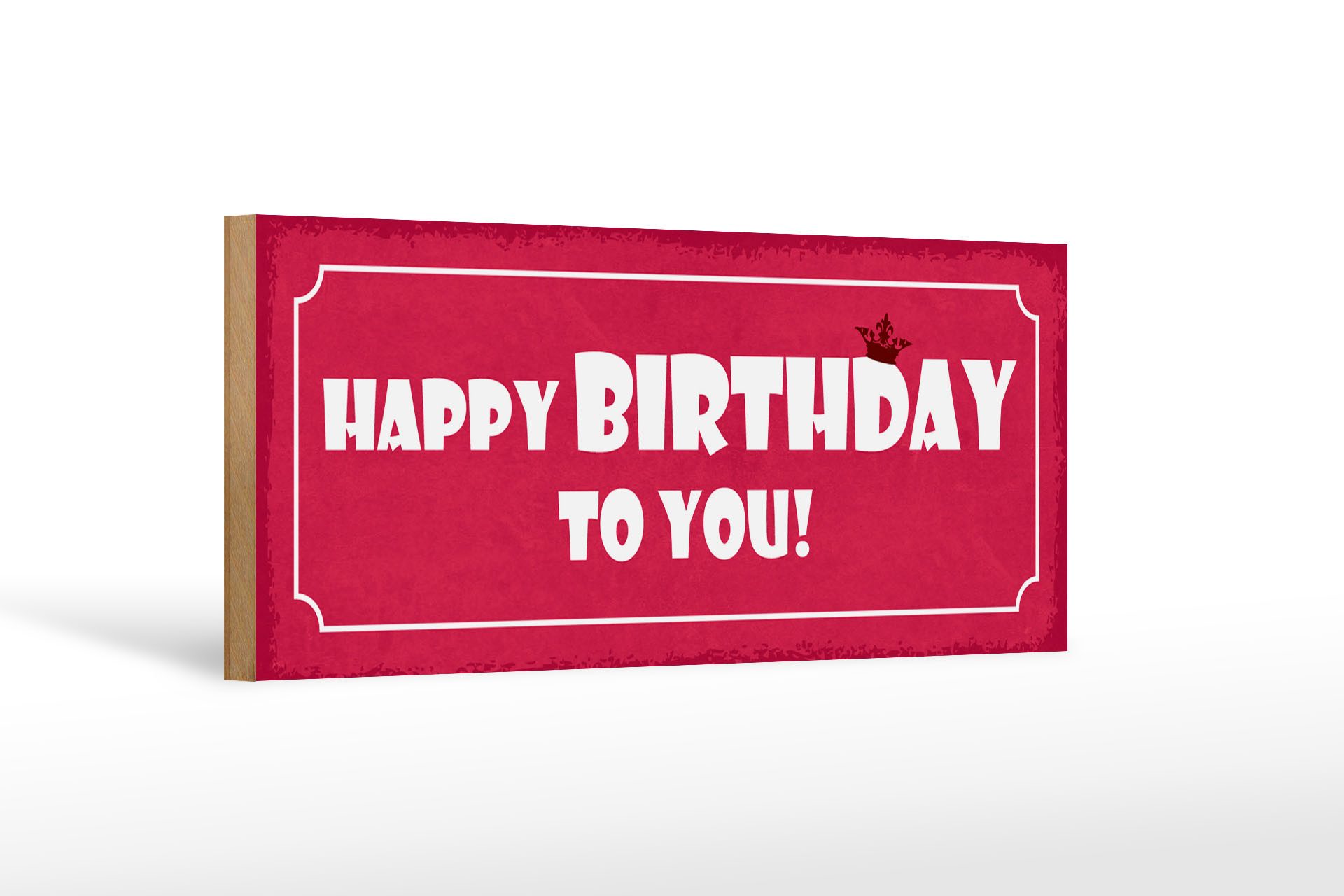Holzbild Spruch 27x10cm Happy Birthday to you